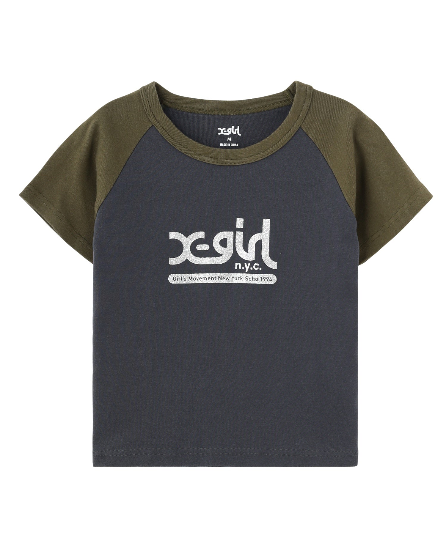 NYC MILLS LOGO RAGLAN S/S BABY TEE