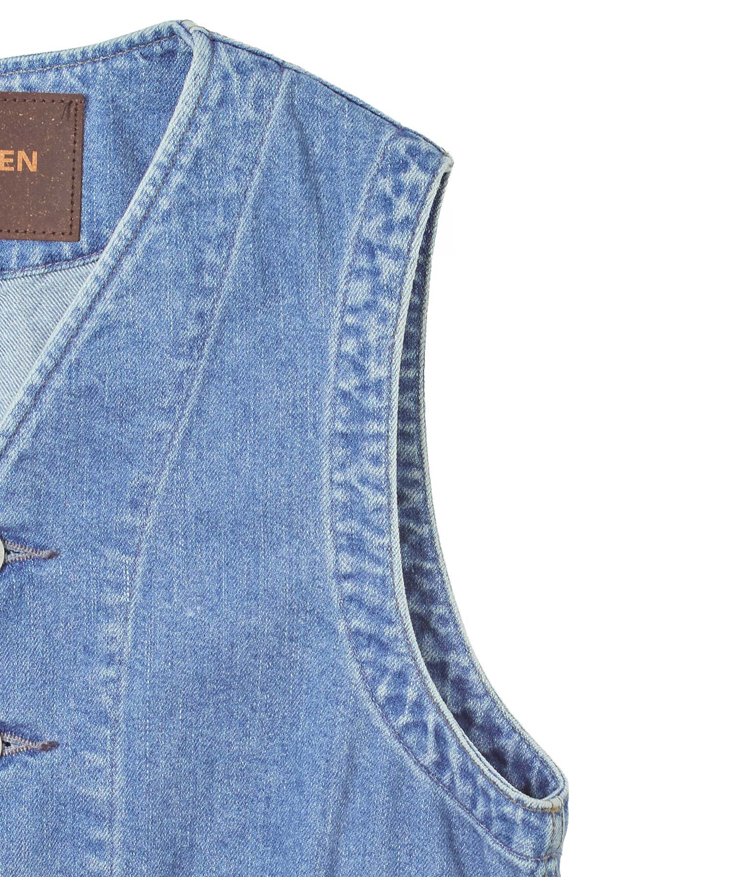 AUTHEN/SLIKNIZED DENIM VEST