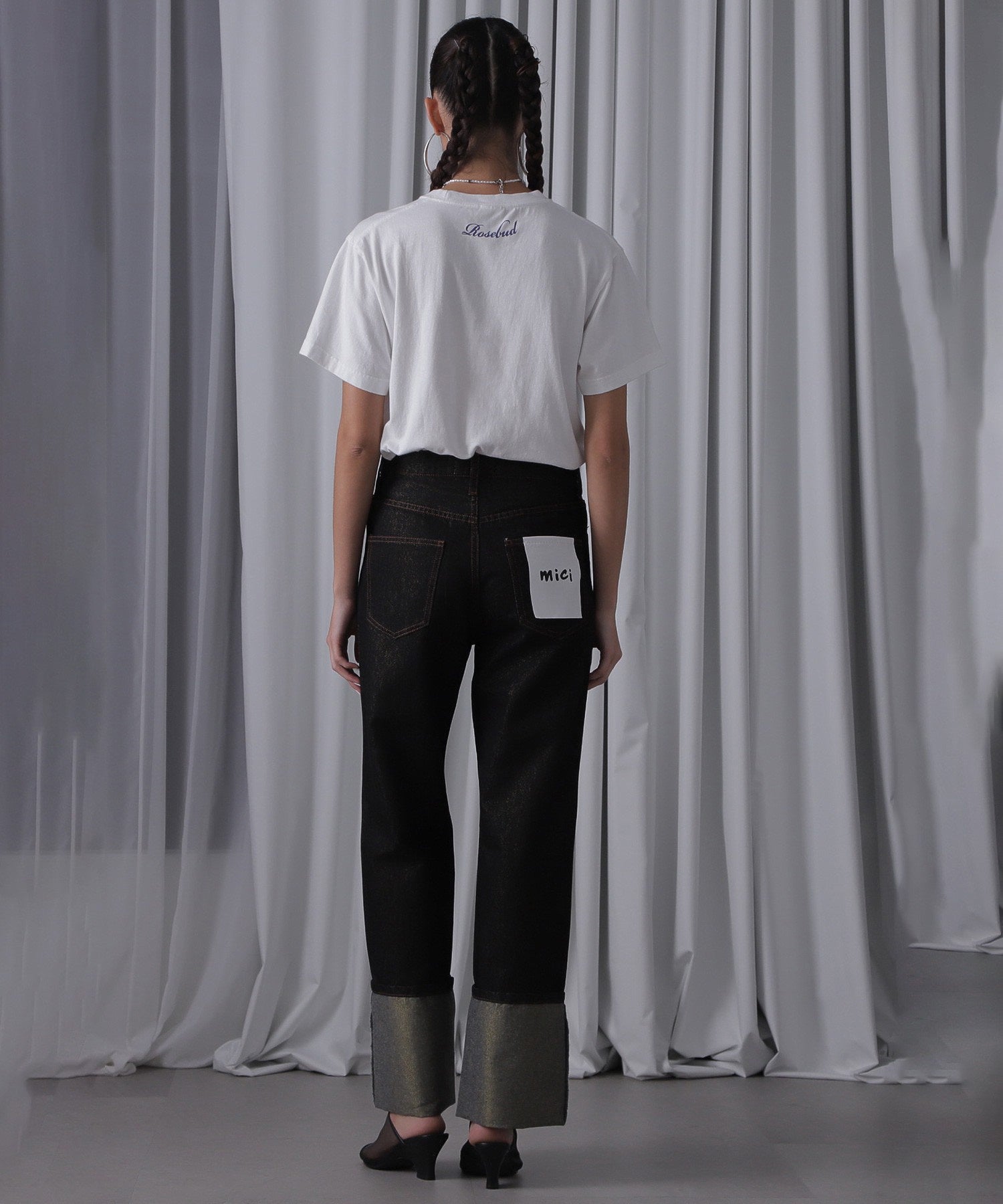 purple ROSE Tシャツ