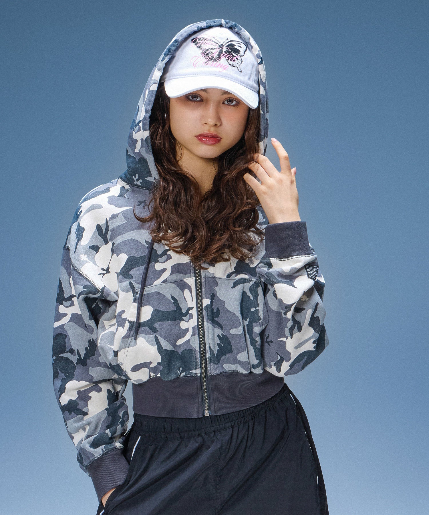 BUTTERFLY SCRIPT LOGO 6PANEL CAP