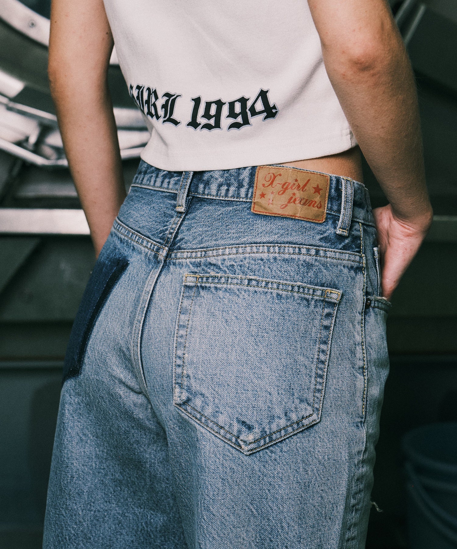 WIDE LEG DENIM PANTS