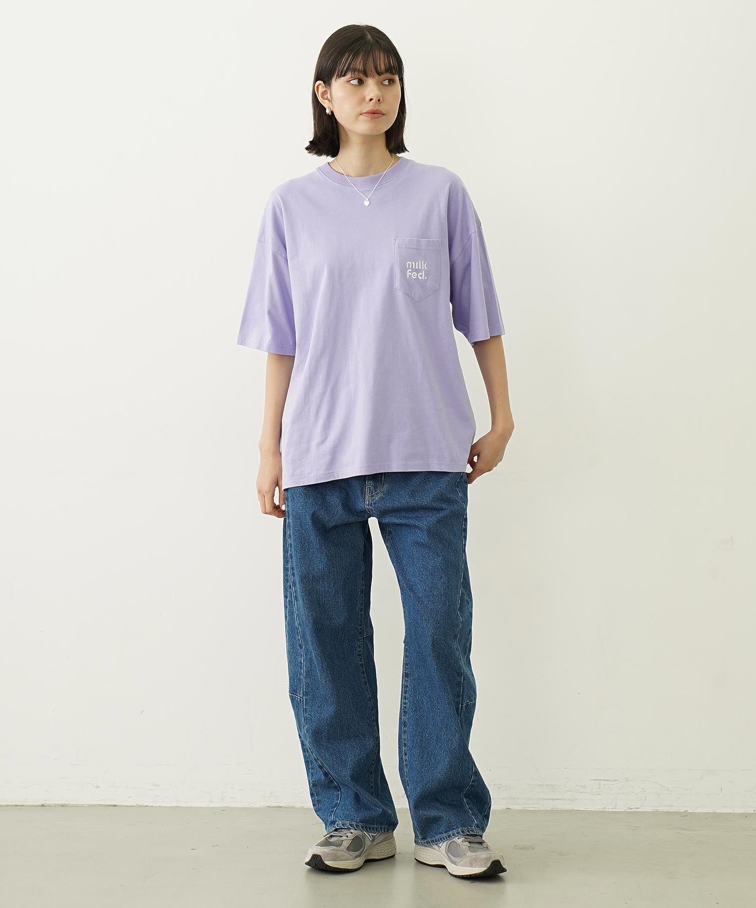 CUT OUT LOGO POCKET WIDE S/S TEE