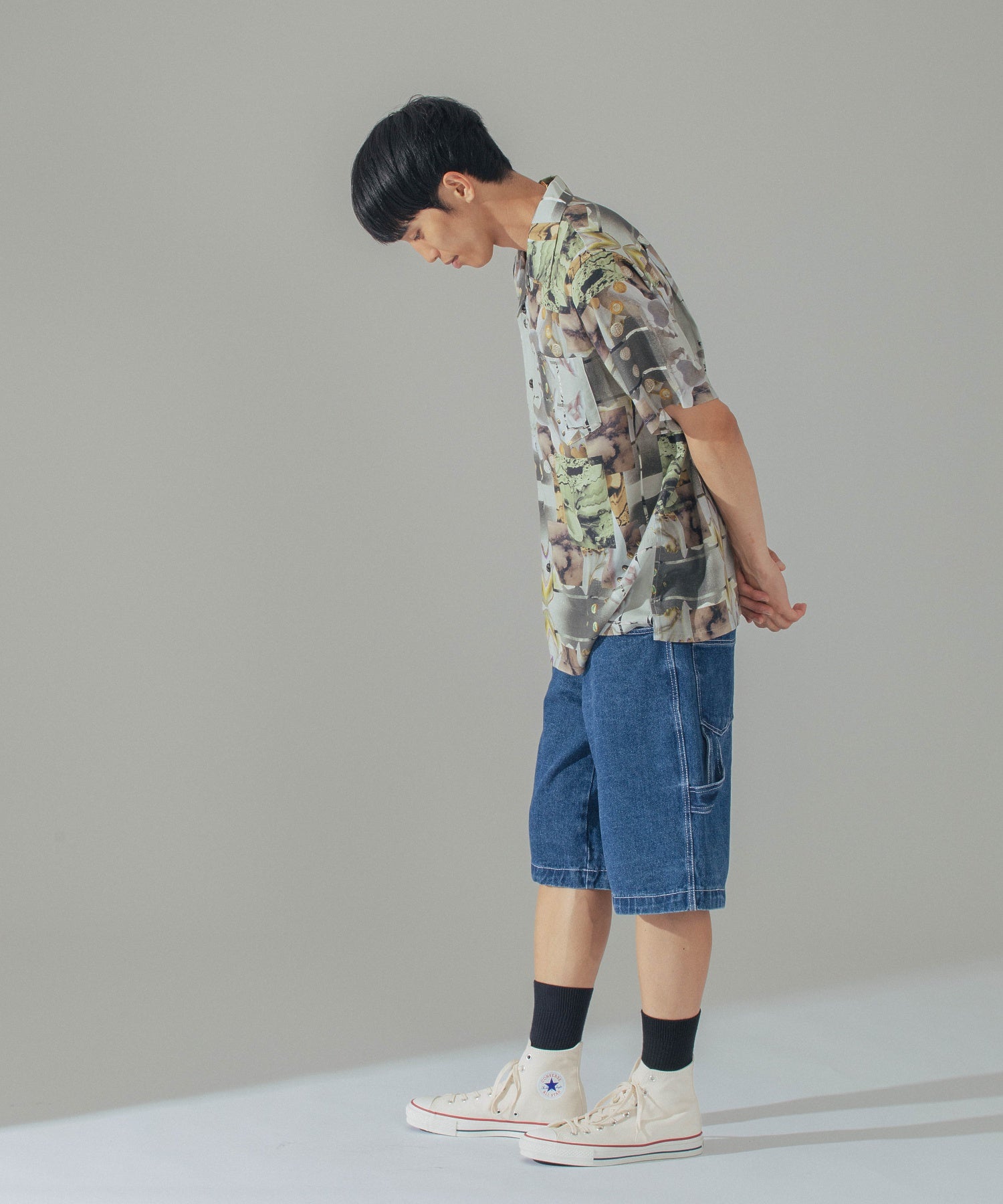 BAL/バル/COLLAGE LYOCELL SS SHIRT/BAL-2095