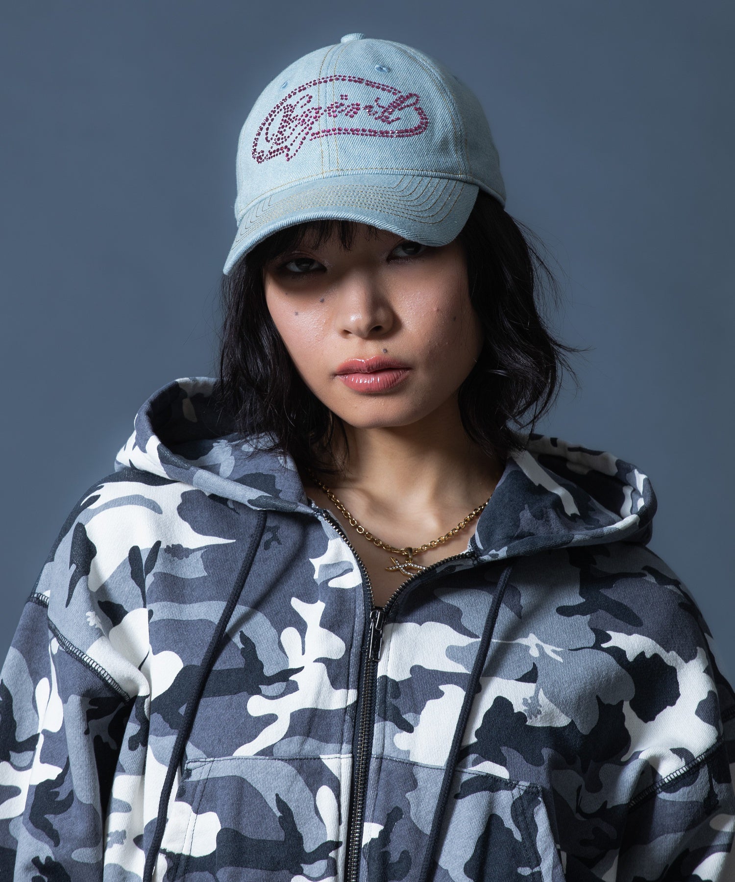 HIBISCUS CAMOUFLAGE ZIP UP SWEAT HOODIE