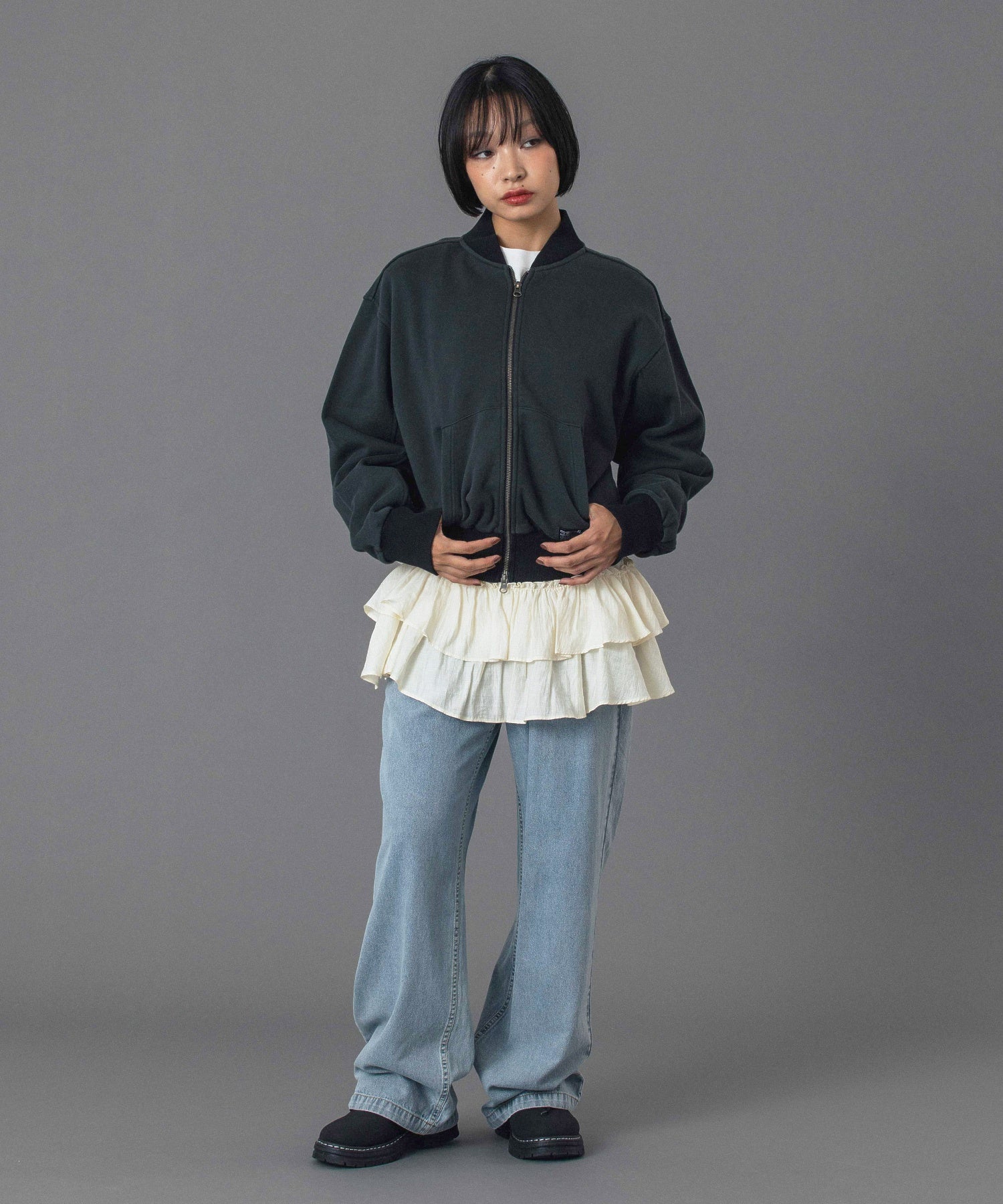 ZIP UP SWEAT BLOUSON