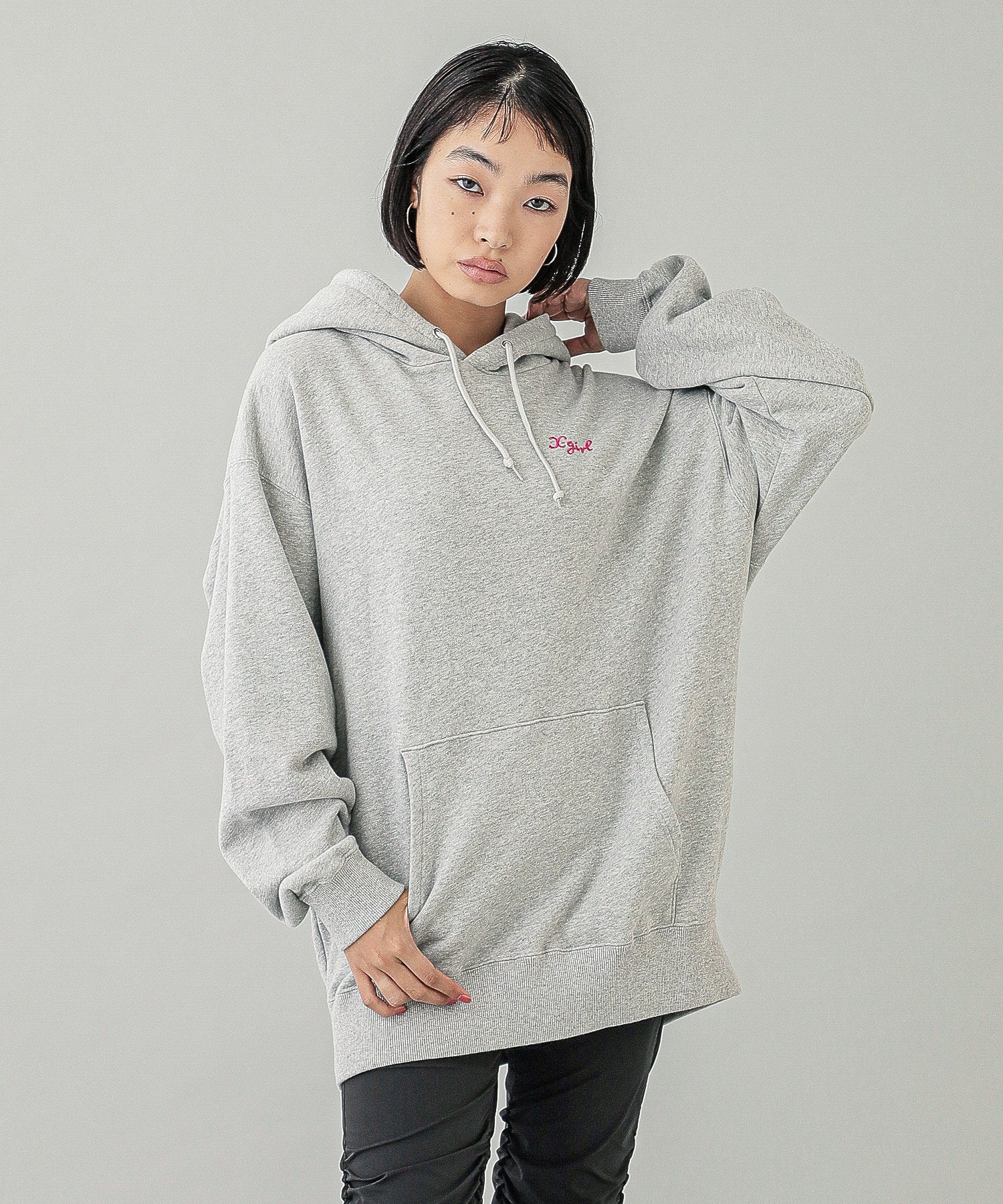 BUTTERFLY PATCH OVERSIZED SWEAT HOODIE