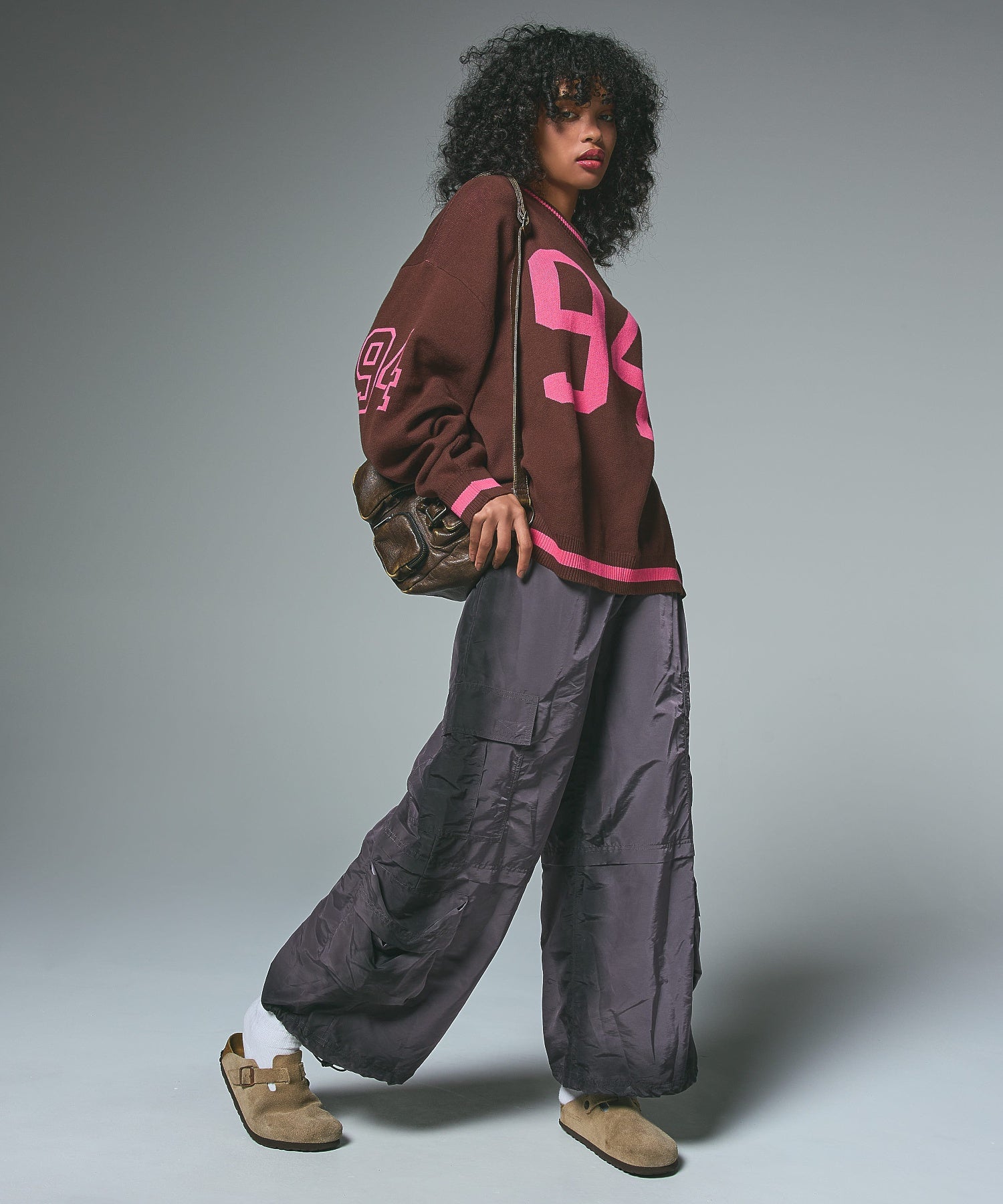 FADED WIDE LEG CARGO PANTS