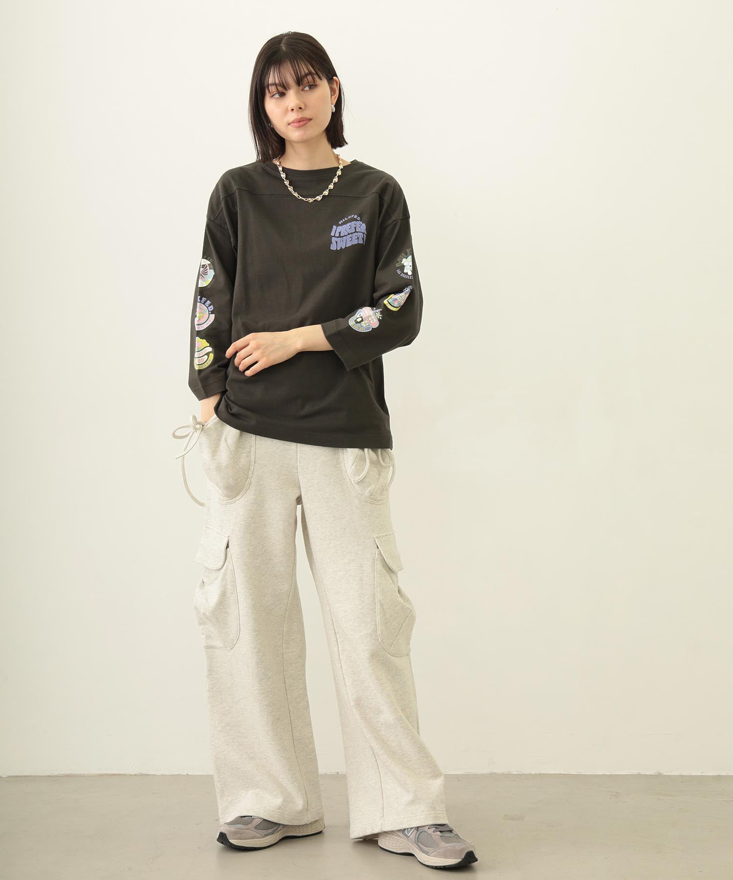70S LOGO THREE QUARTER SLEEVE TOP