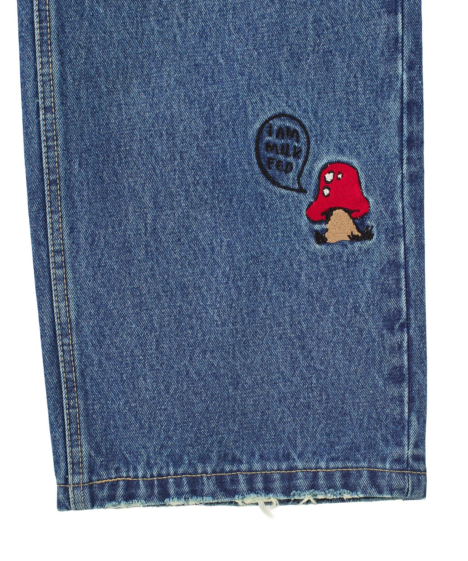 DOODLE EMBROIDERED DENIM PANTS