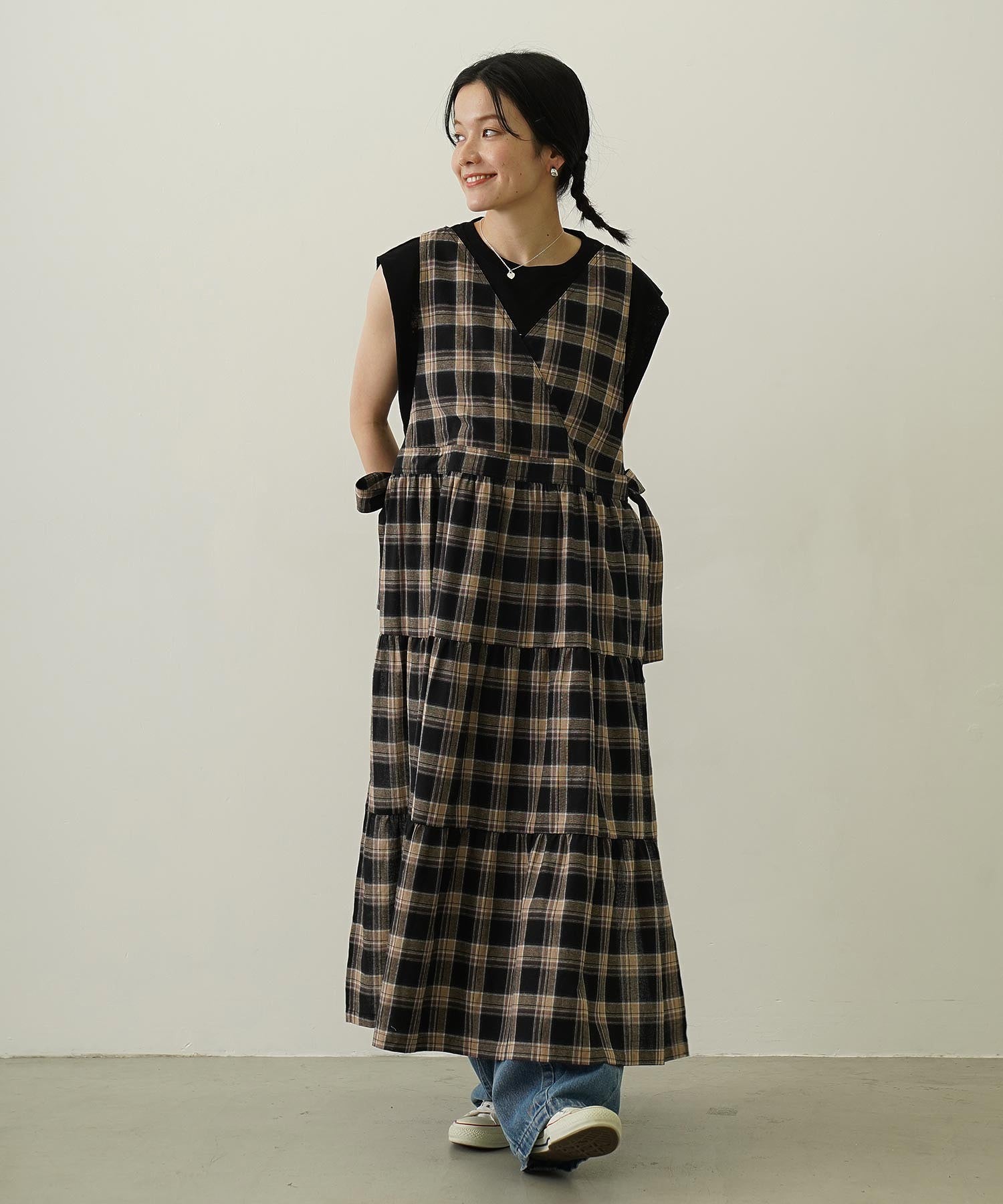 APRON TIERED DRESS