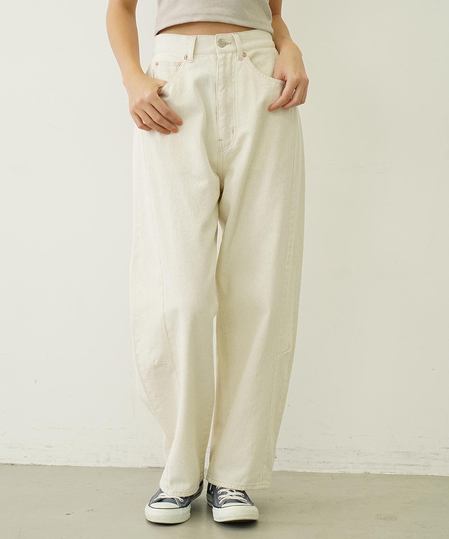 WIDE LEG DENIM PANTS