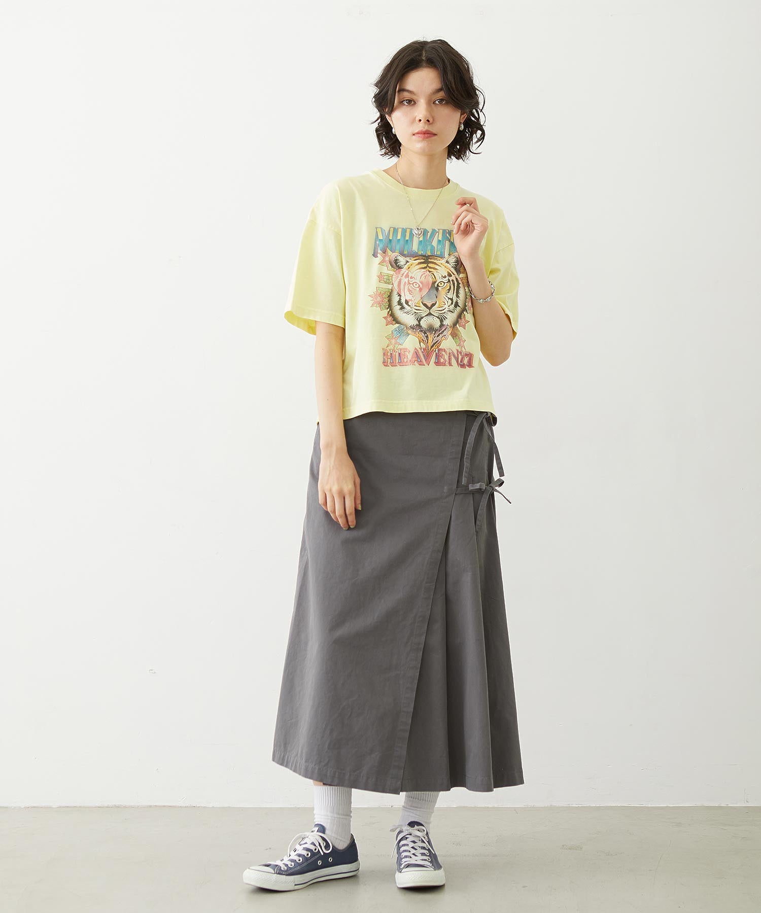 CHINO TUCK LONG SKIRT
