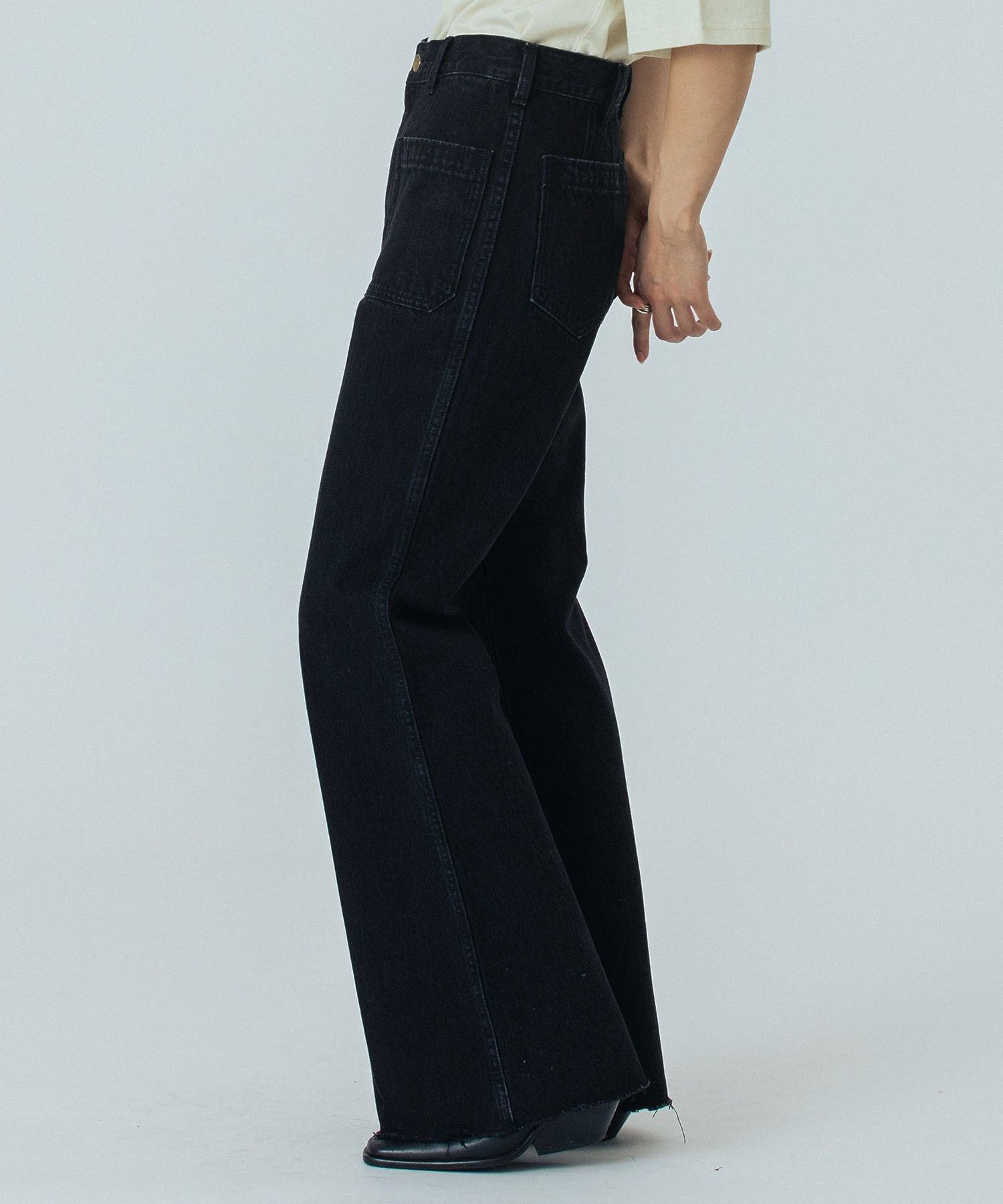 CREOLME/フレアデニムパンツ