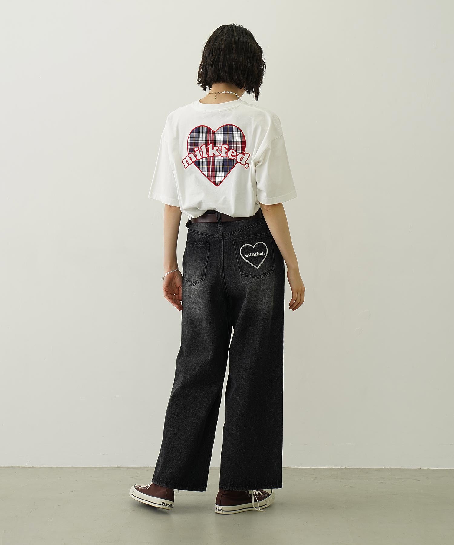 COOPER HEART WIDE DENIM PANTS