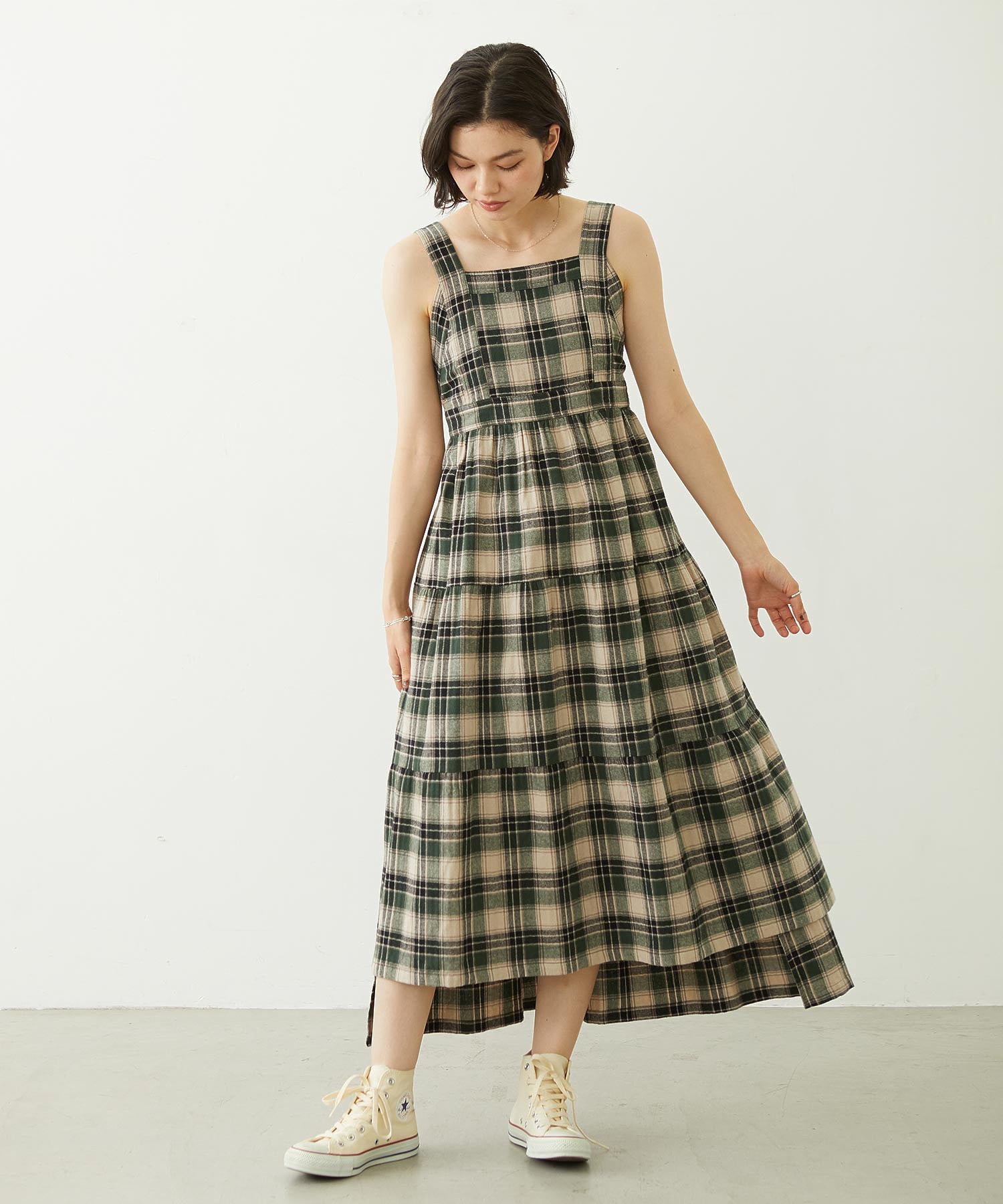 APRON TIERED DRESS