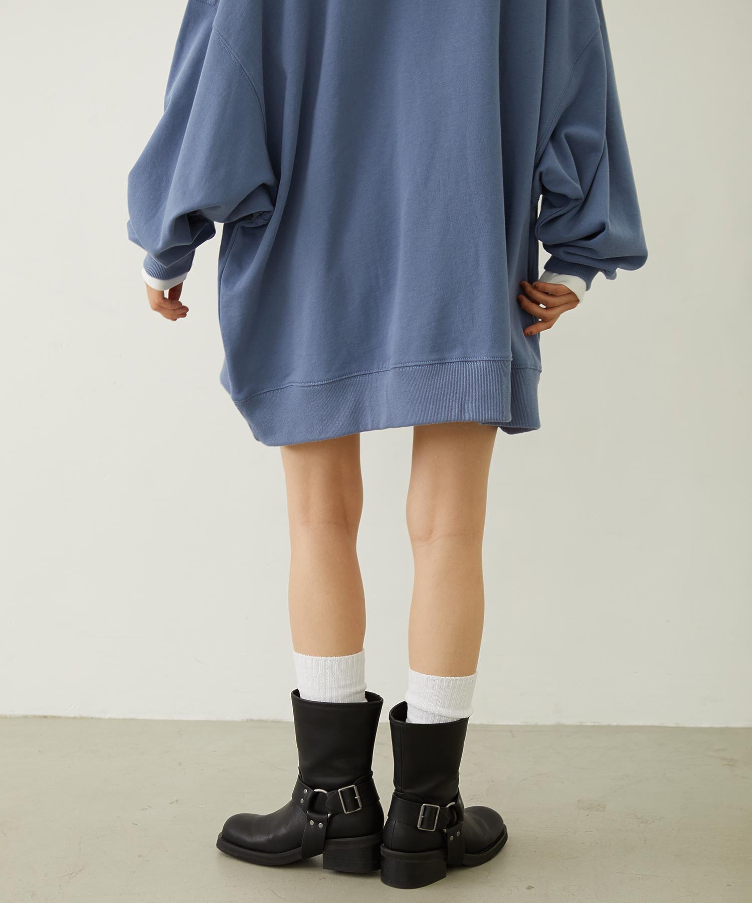 STENCIL AND BAR LOGO BIG SWEAT TOP