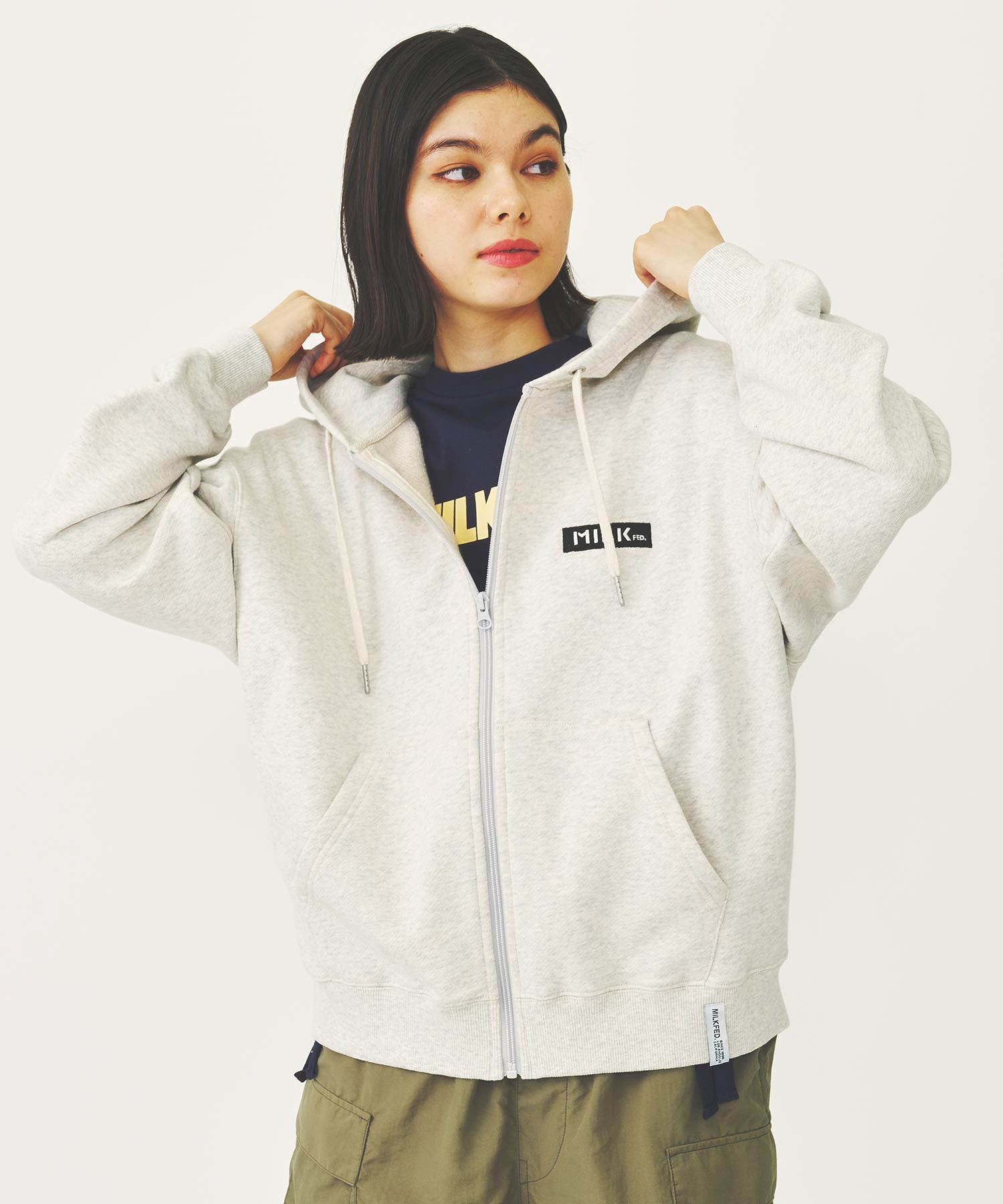 BAR LOGO ZIP UP HOODIE