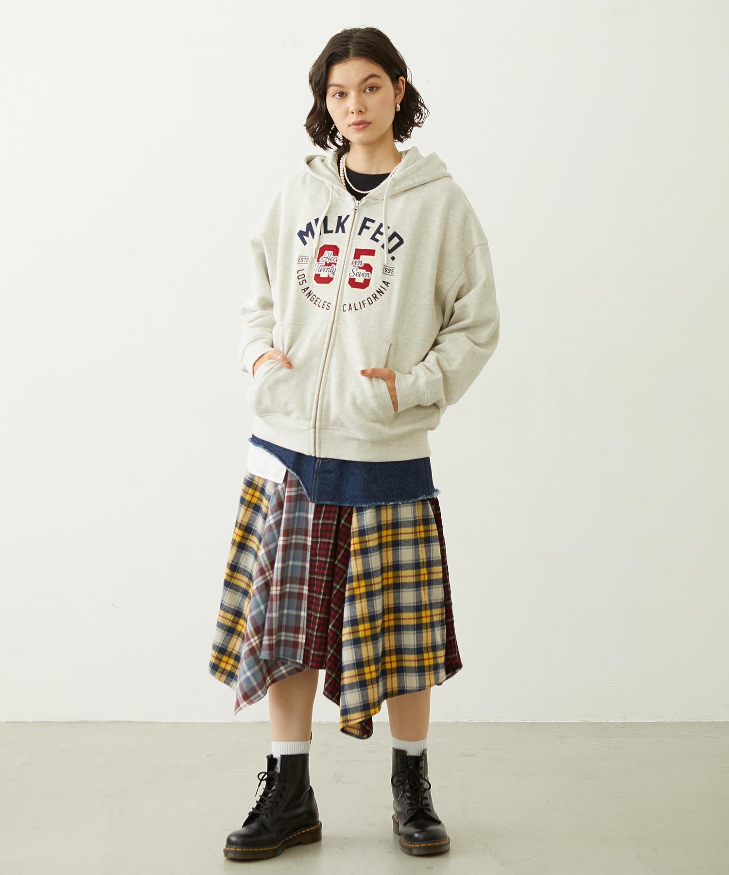 PATCHWORK OVERALL SKIRT