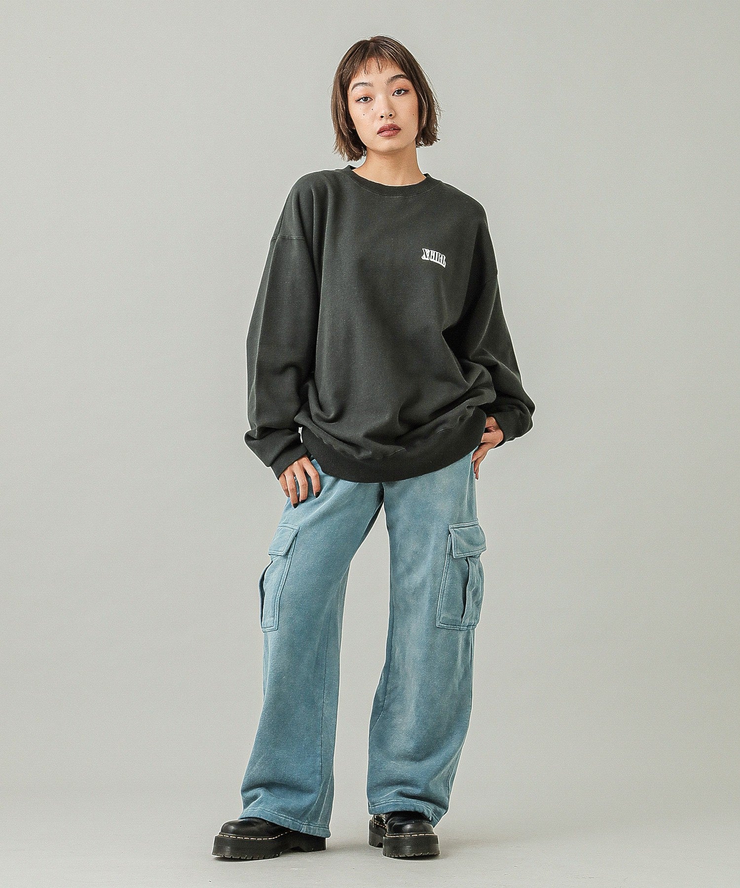 LOOSE FIT SWEAT CARGO PANTS