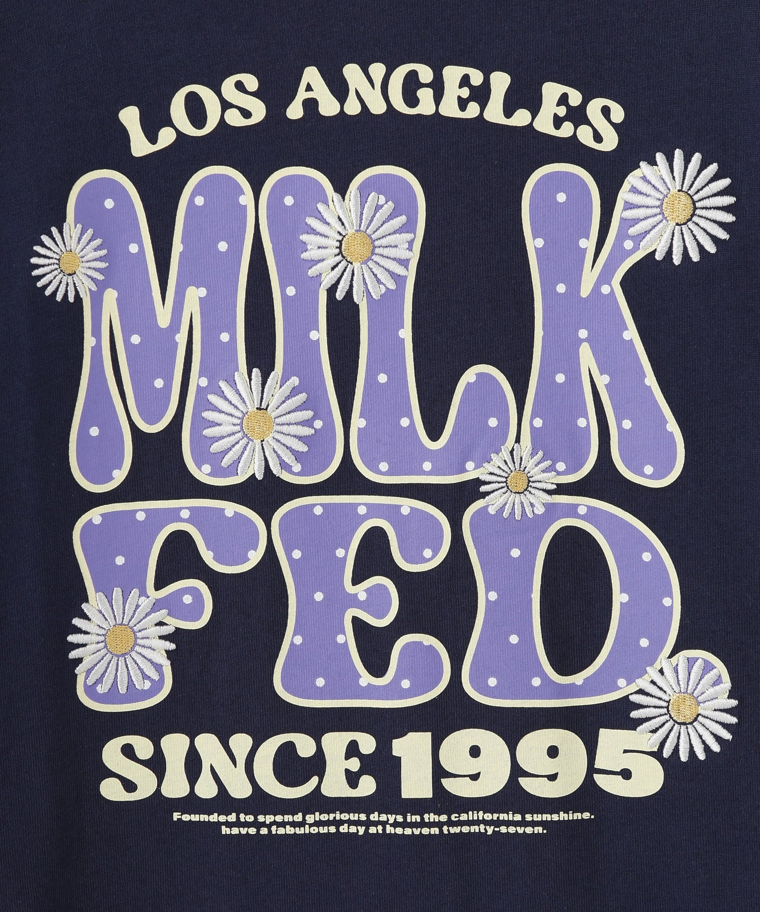 FLOWER DOT PATTERN LOGO WIDE L/S TEE