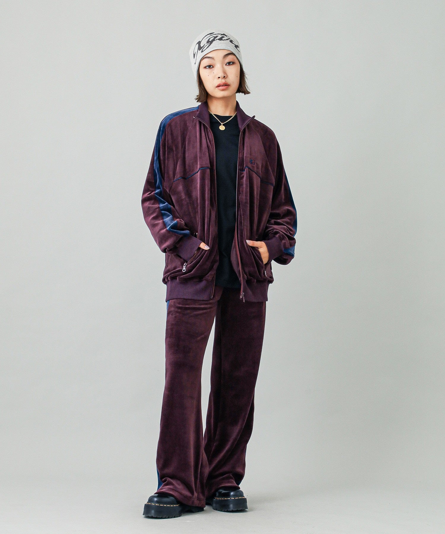 VELOUR TRACK PANTS