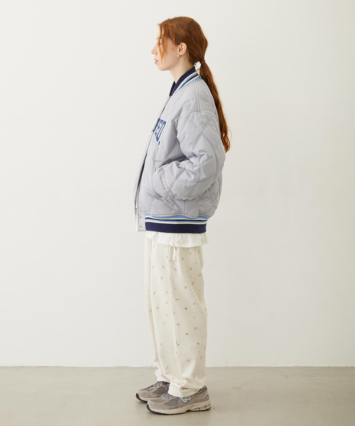 SATIN LOGO PATCH QUILTED JACKET