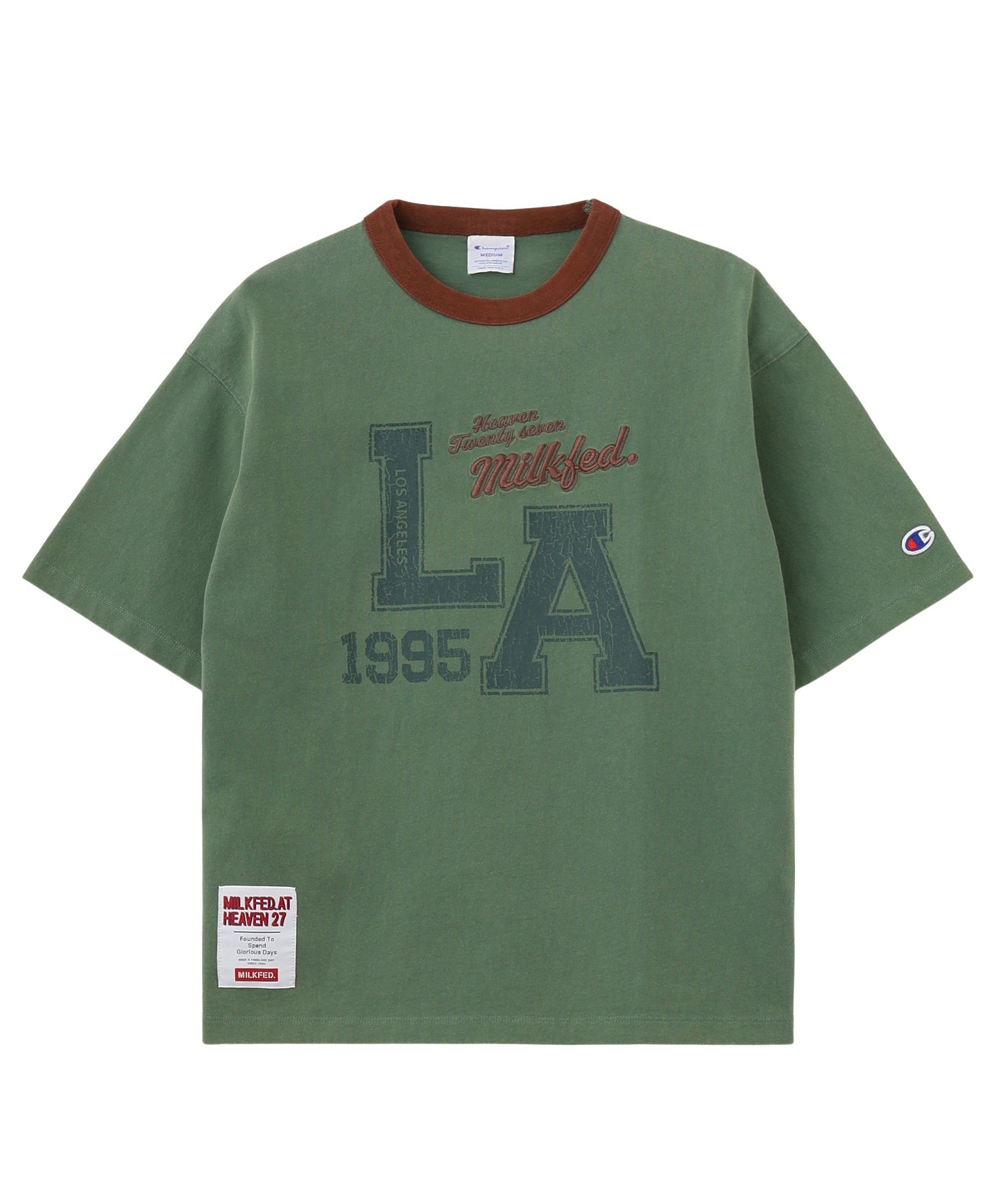 MILKFED.×CHAMPION LA LOGO S/S TEE