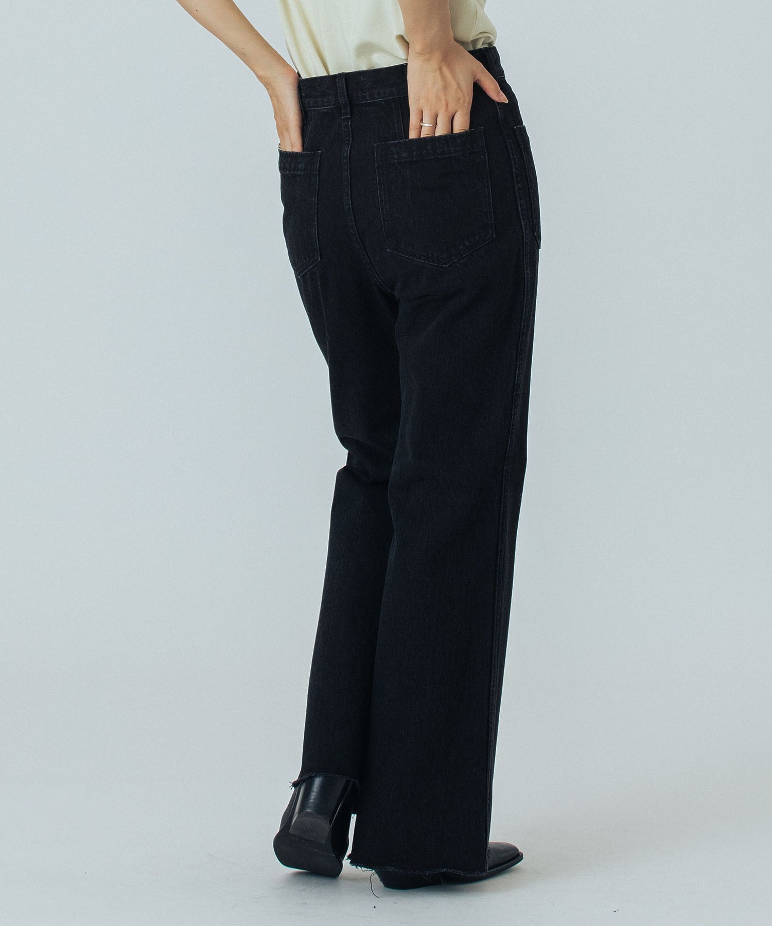 CREOLME/フレアデニムパンツ