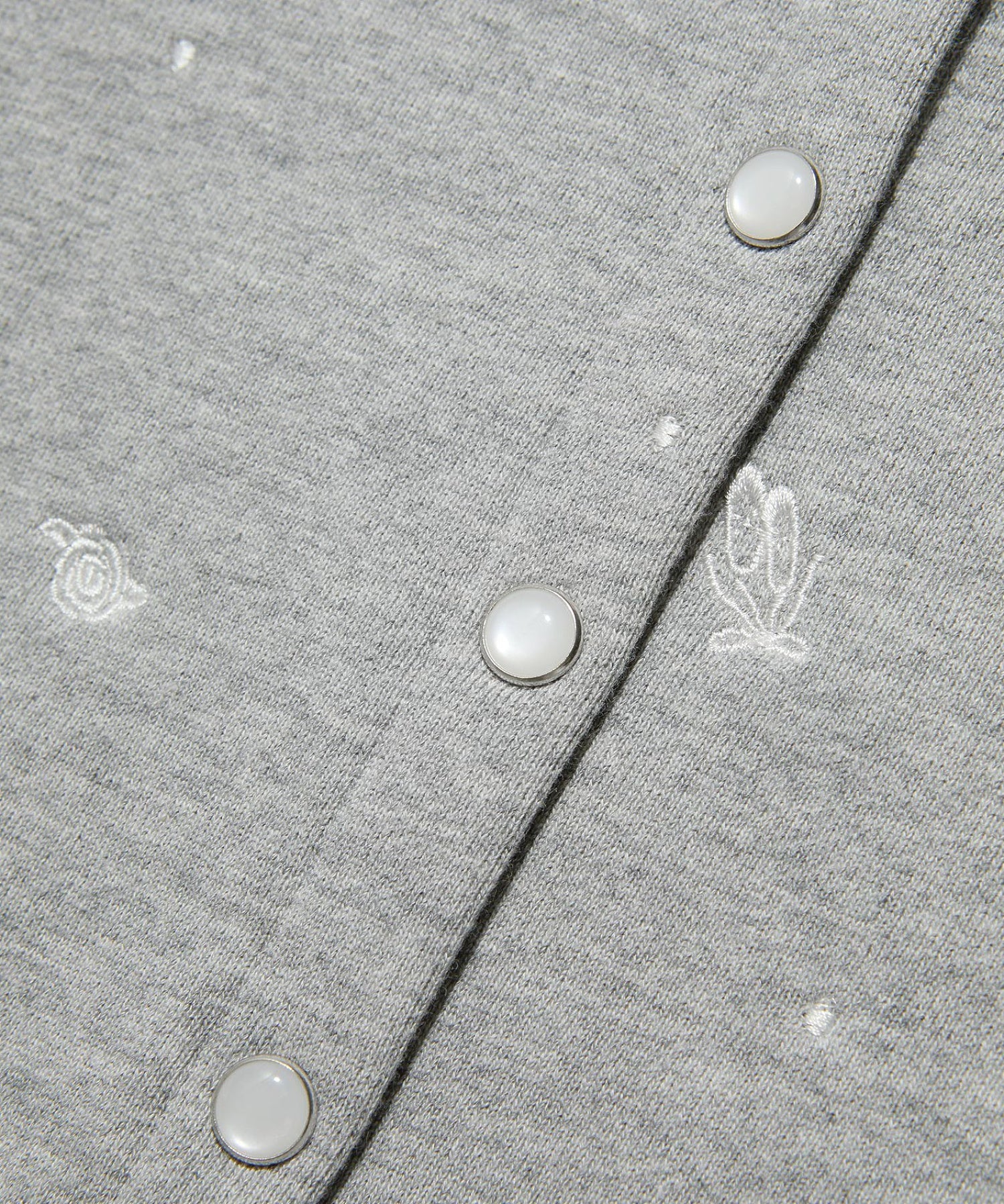 EMBROIDERED ROSE SWEAT JACKET