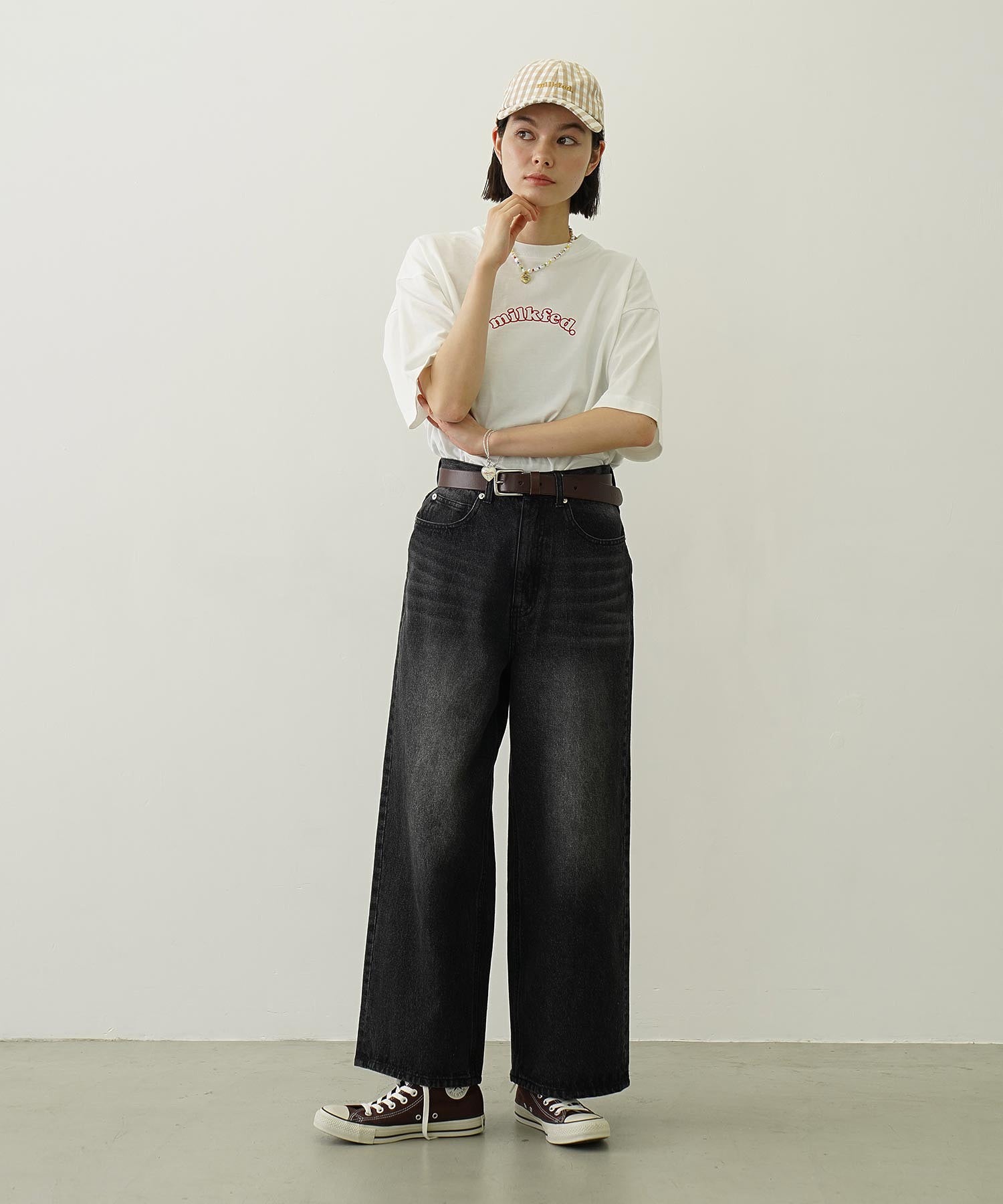 COOPER HEART WIDE DENIM PANTS