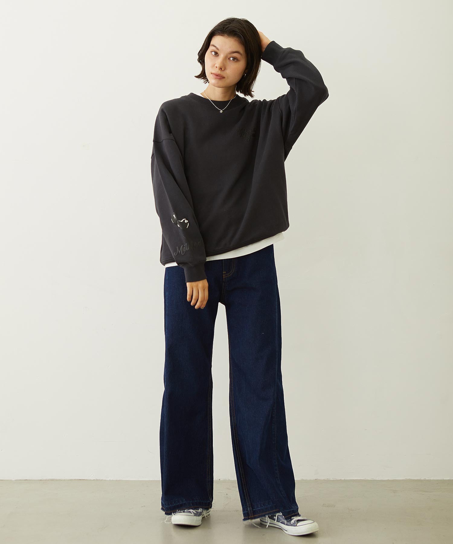 FLARED DENIM PANTS