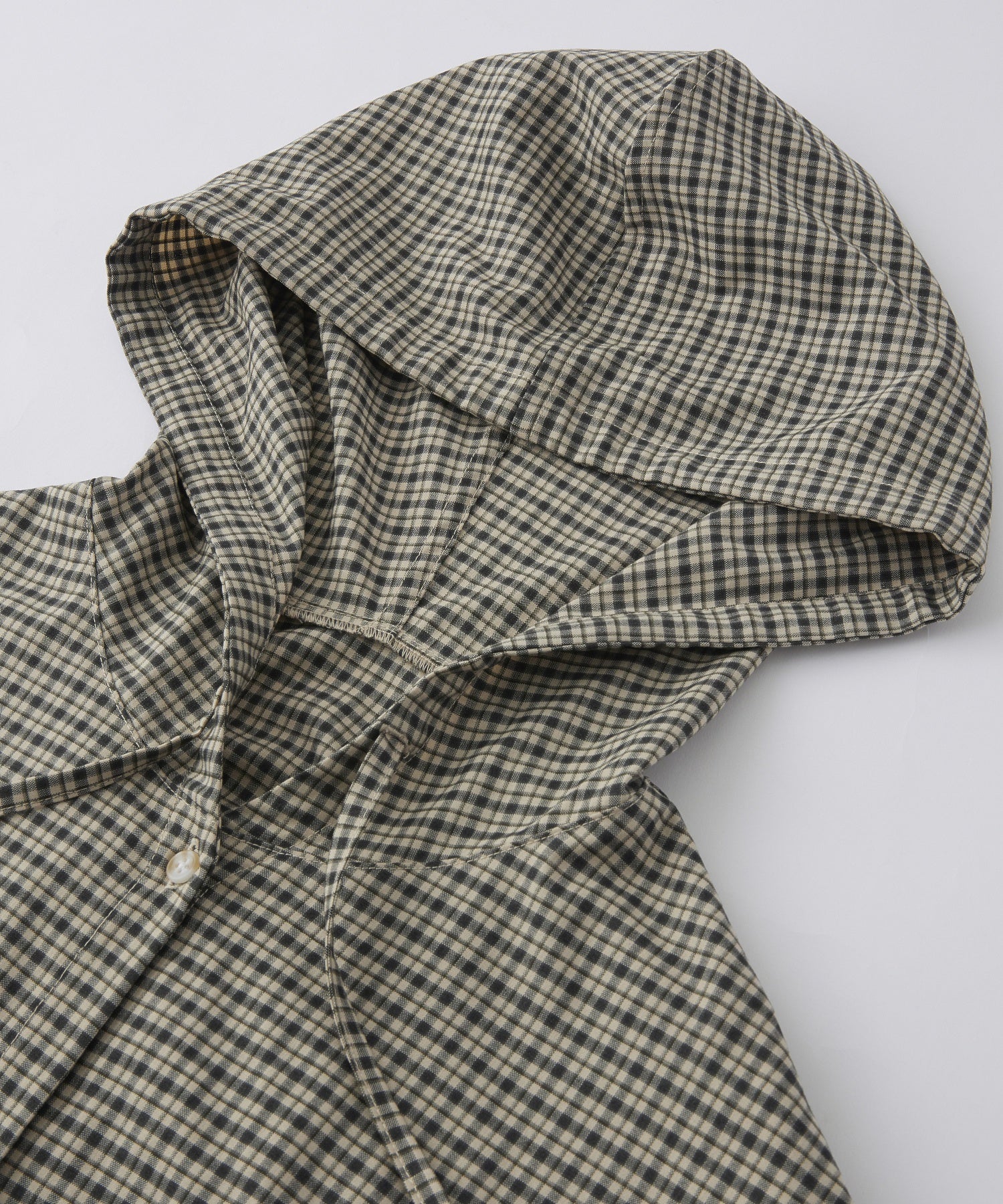 VOLUME SLEEVE HOODED BLOUSE