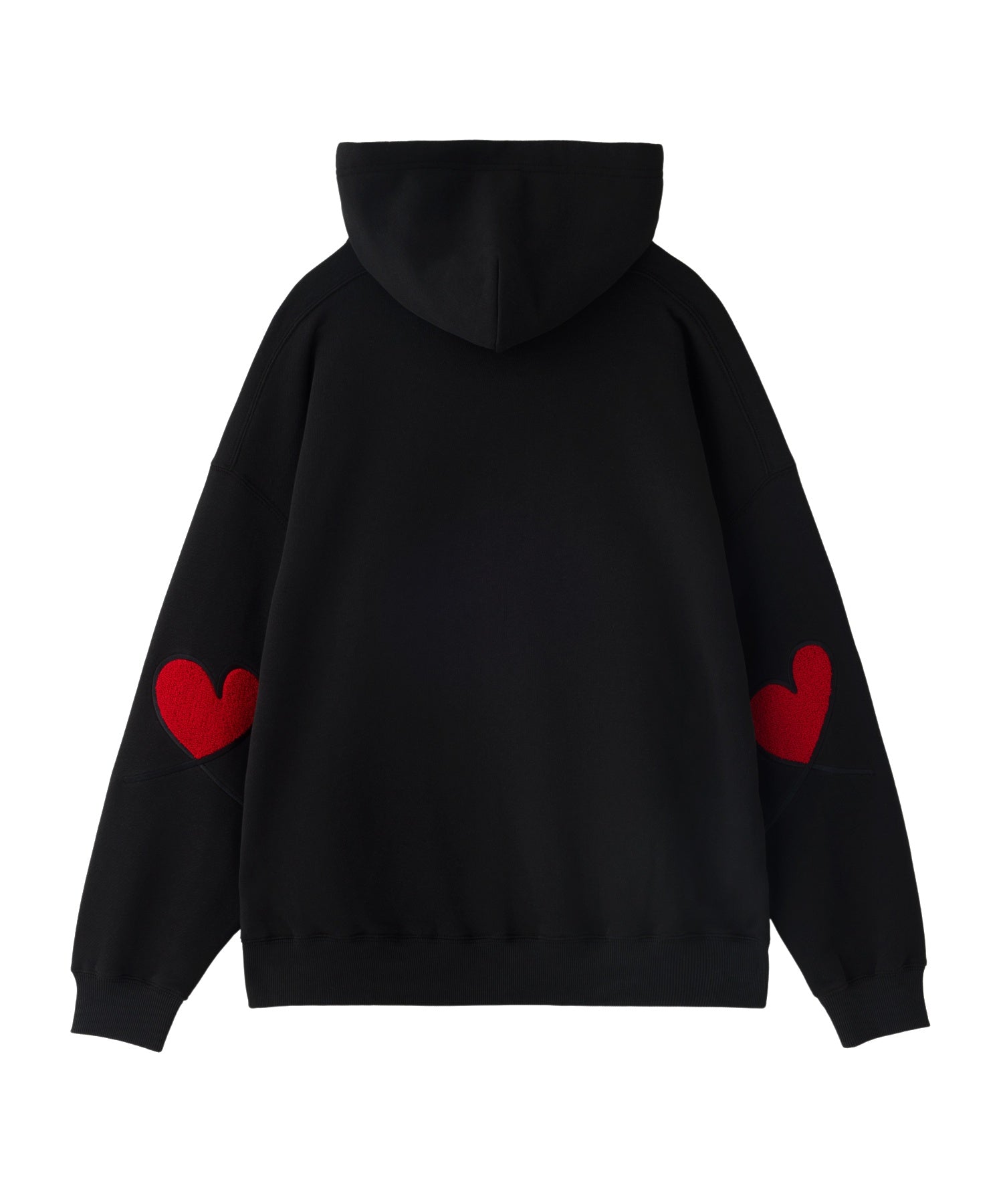 LOVE HEART ELBOW SWEAT HOODIE