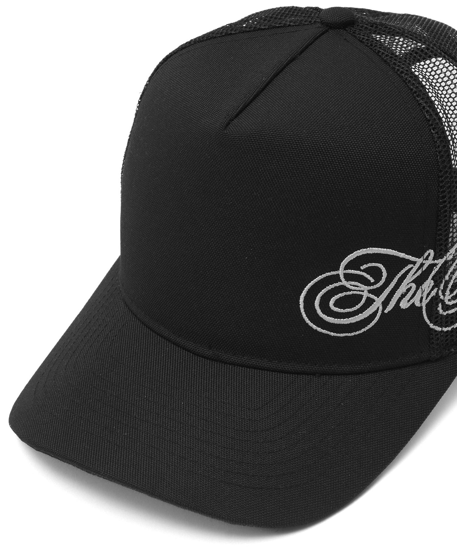 SIDE SCRIPT LOGO TRUCKER CAP