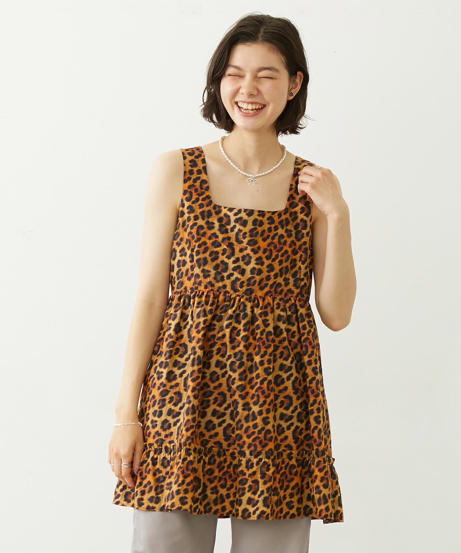 LEOPARD PRINT MINI DRESS