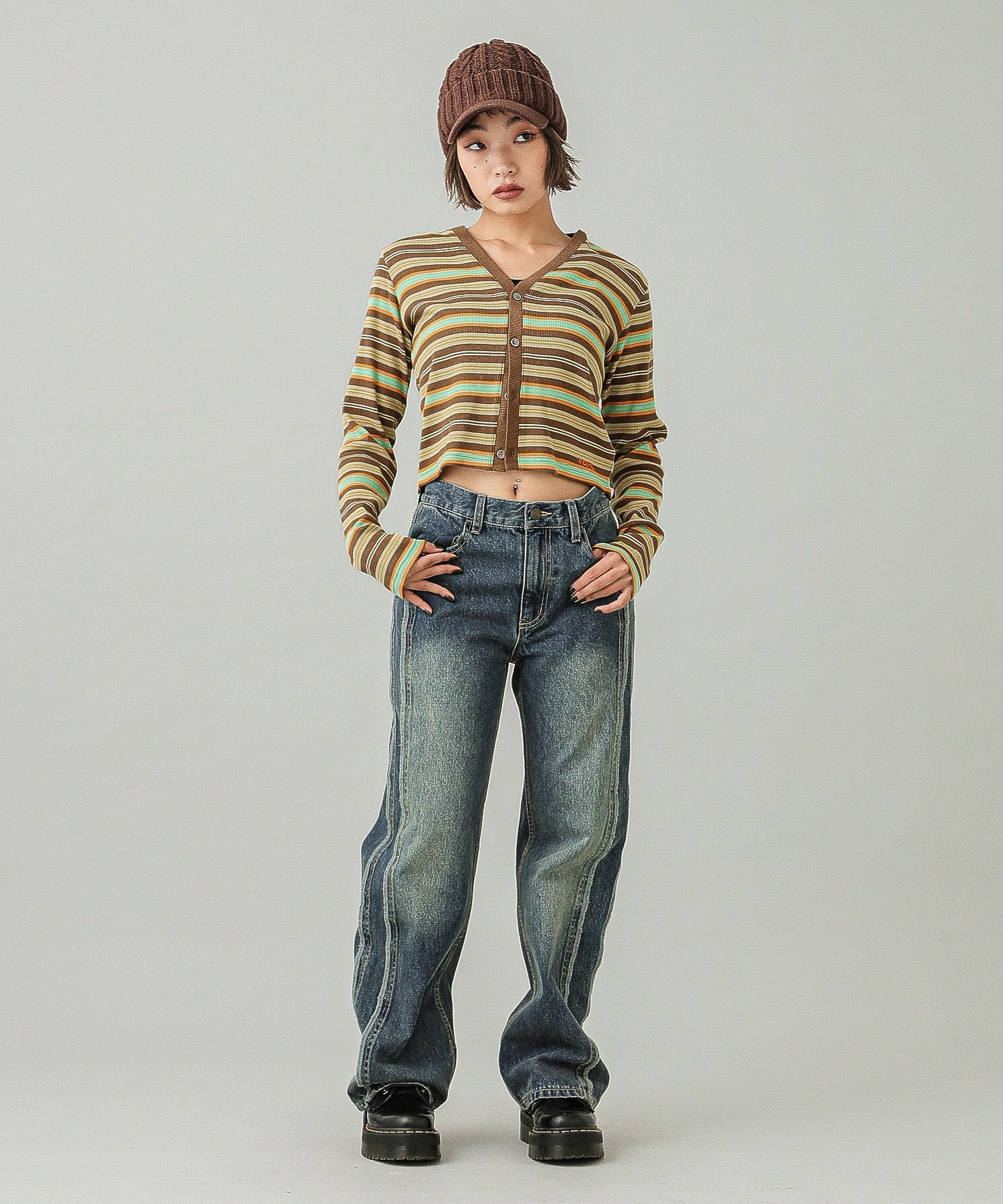 SIDE STRIPE DENIM PANTS