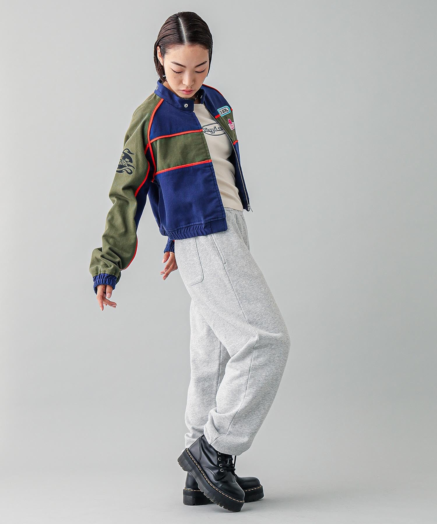 BICOLOR BOX LOGO SWEAT PANTS X-girl