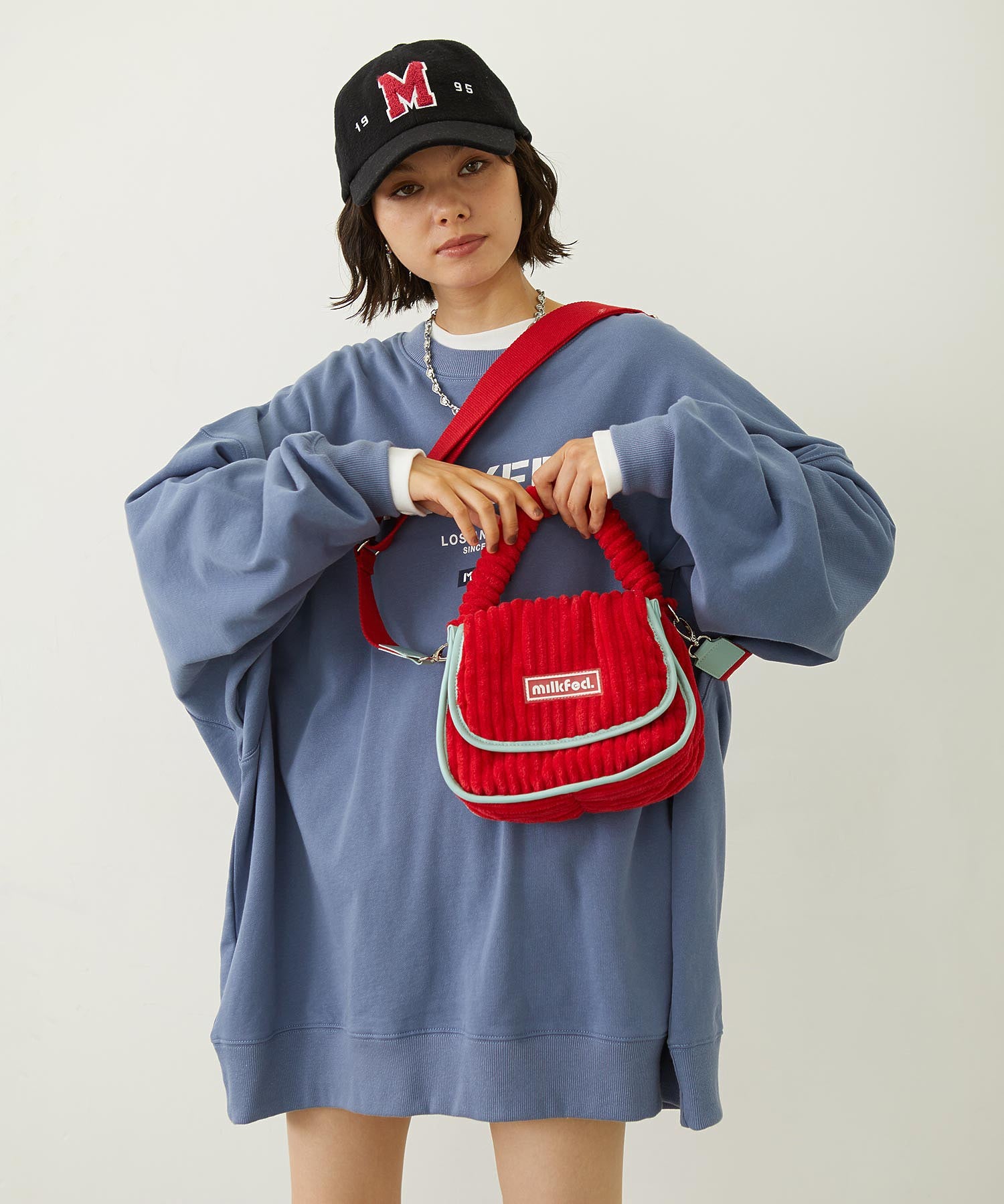 STENCIL AND BAR LOGO BIG SWEAT TOP