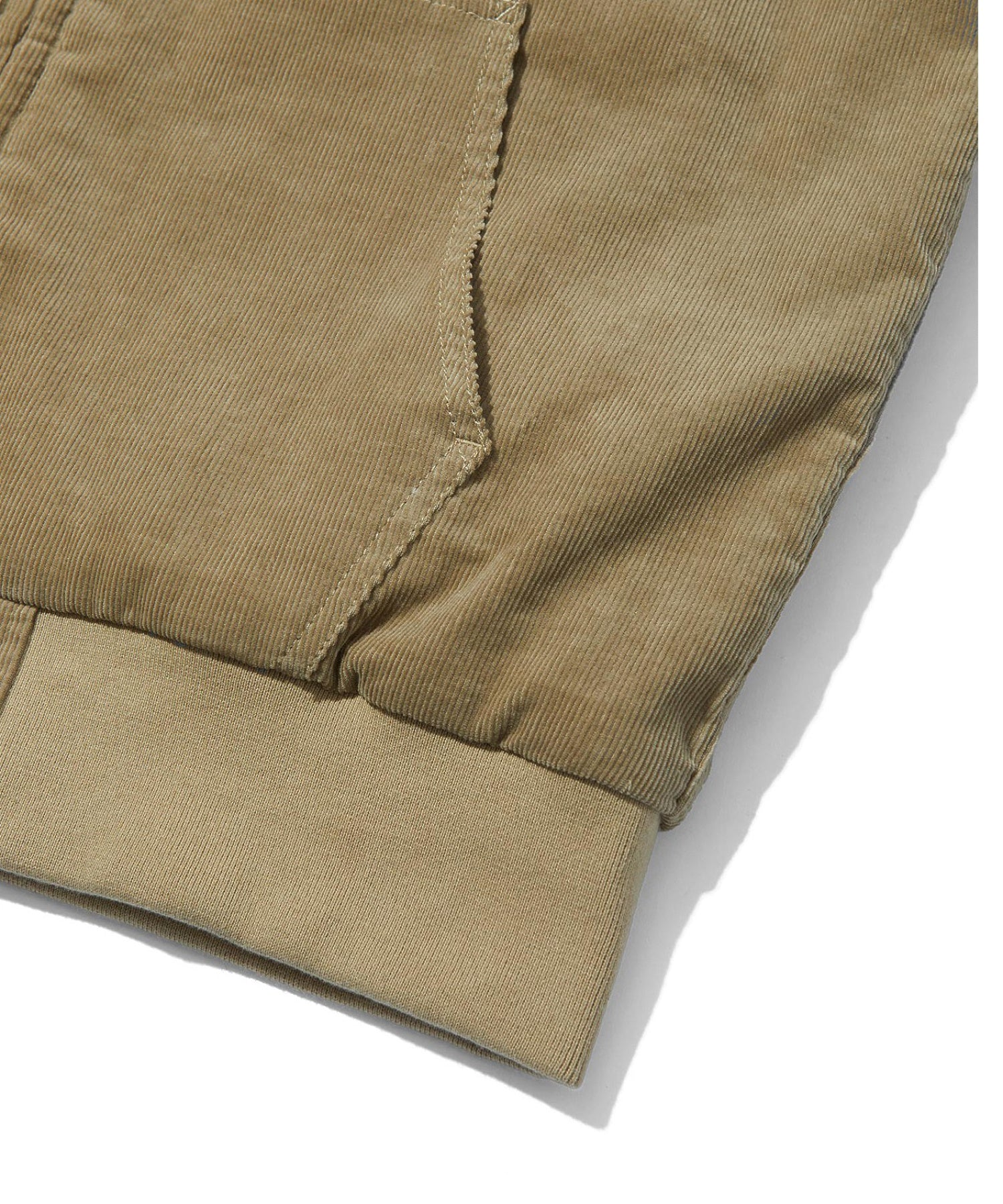 LOGO EMBROIDERED CORDUROY HOODED JACKET