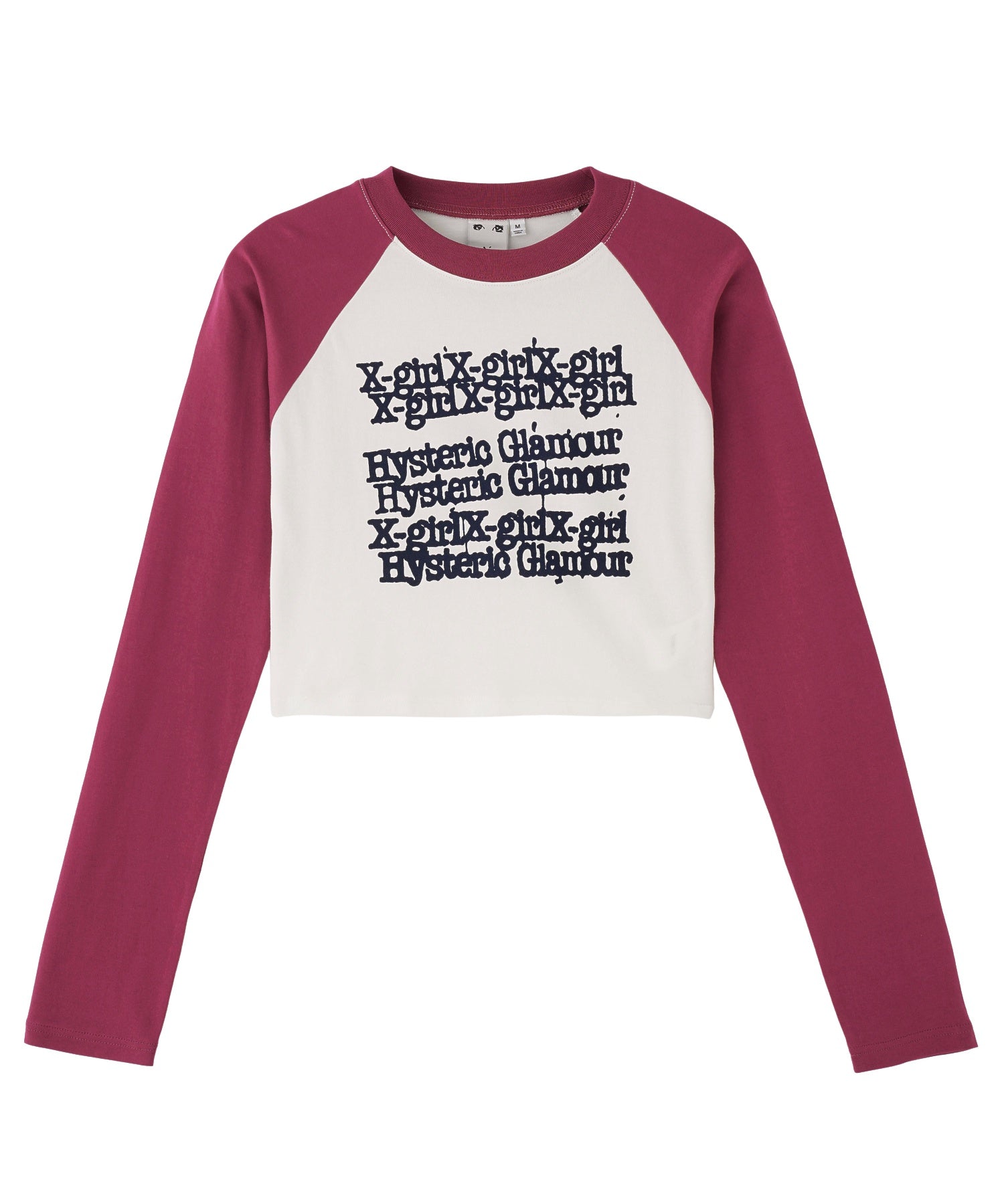 X-girl x HYSTERIC GLAMOUR L/S RAGLAN COMPACT TOP