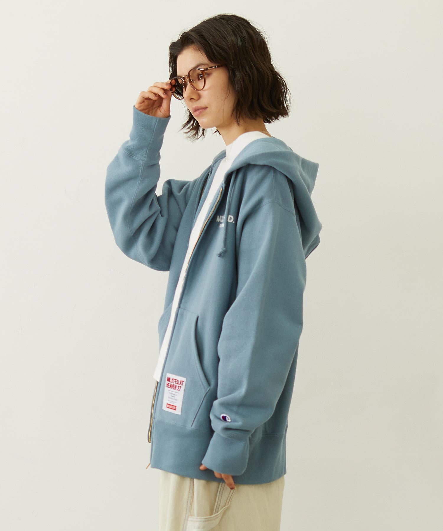 MILKFED. × CHAMPION SWEAT ZIP HOODIE