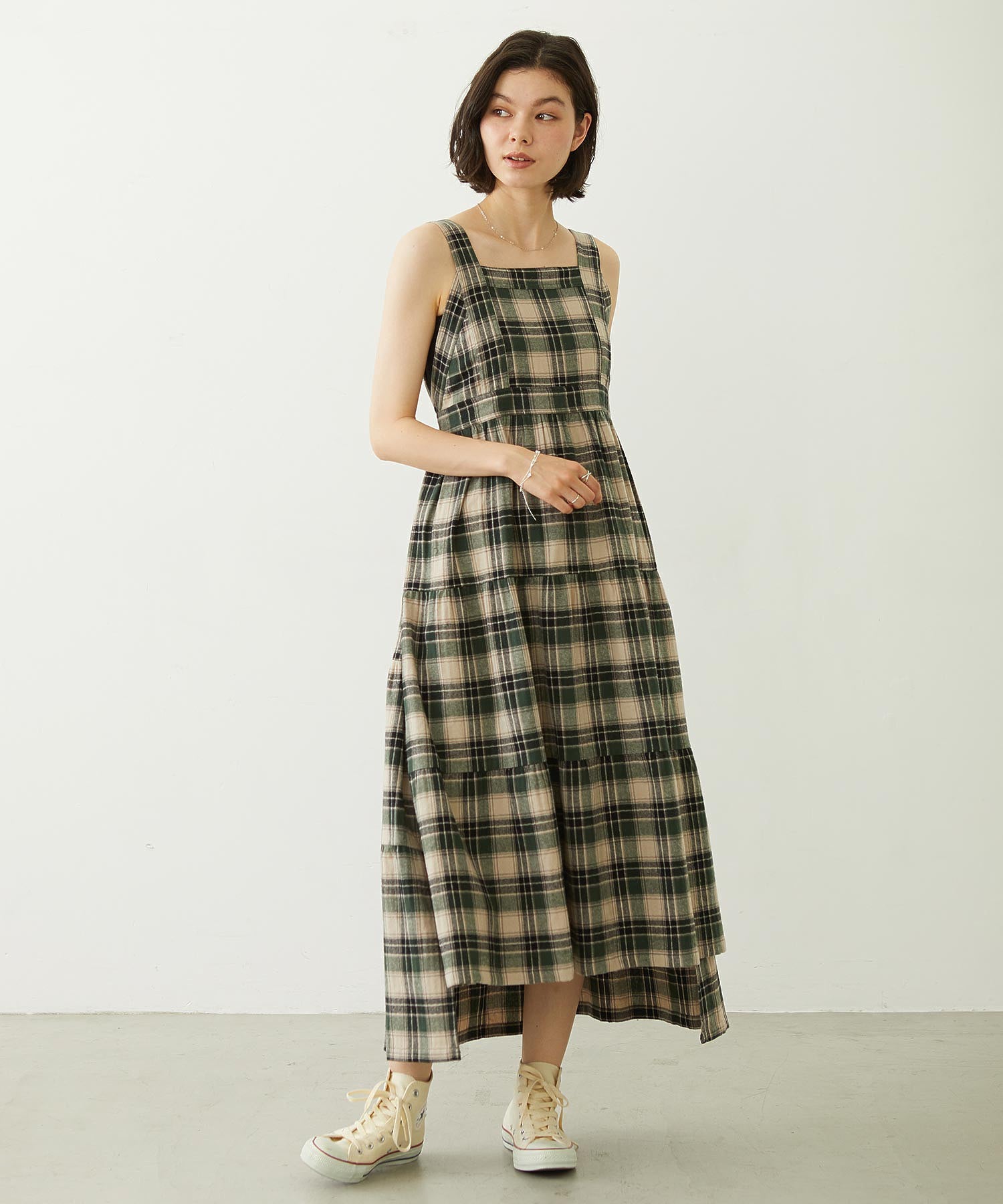 APRON TIERED DRESS