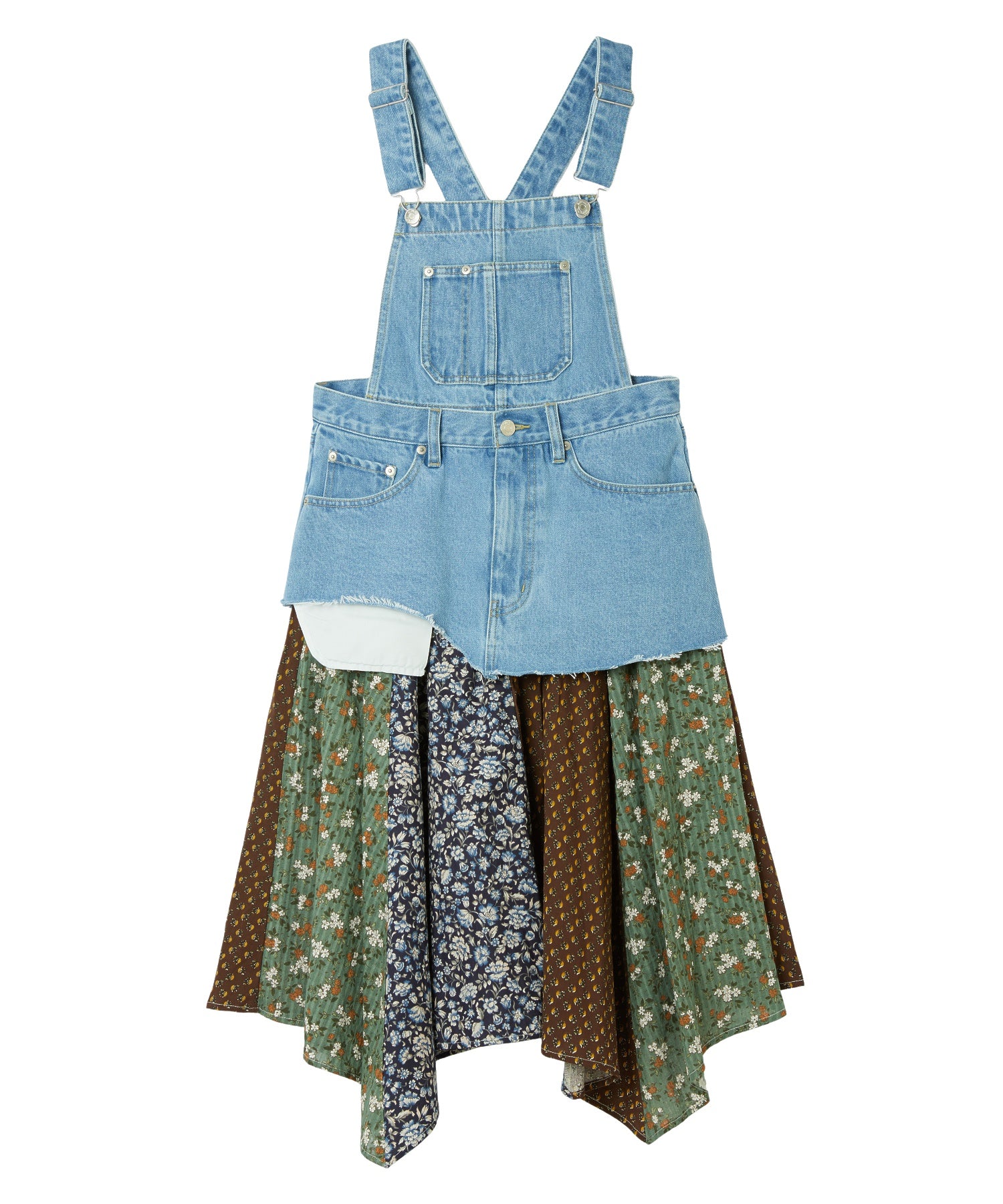 PATCHWORK OVERALL SKIRT