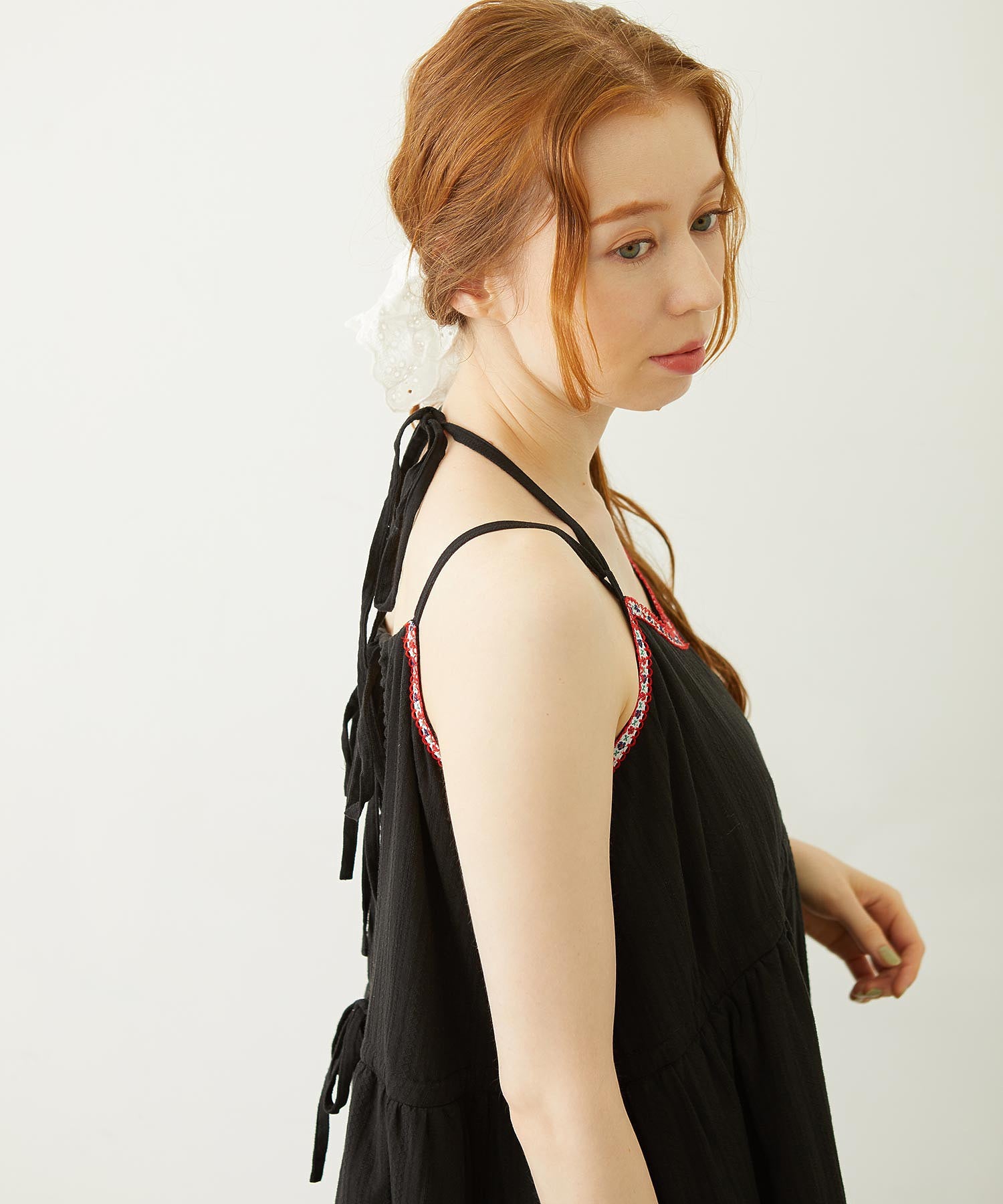 TYROLEAN TAPE CAMI DRESS