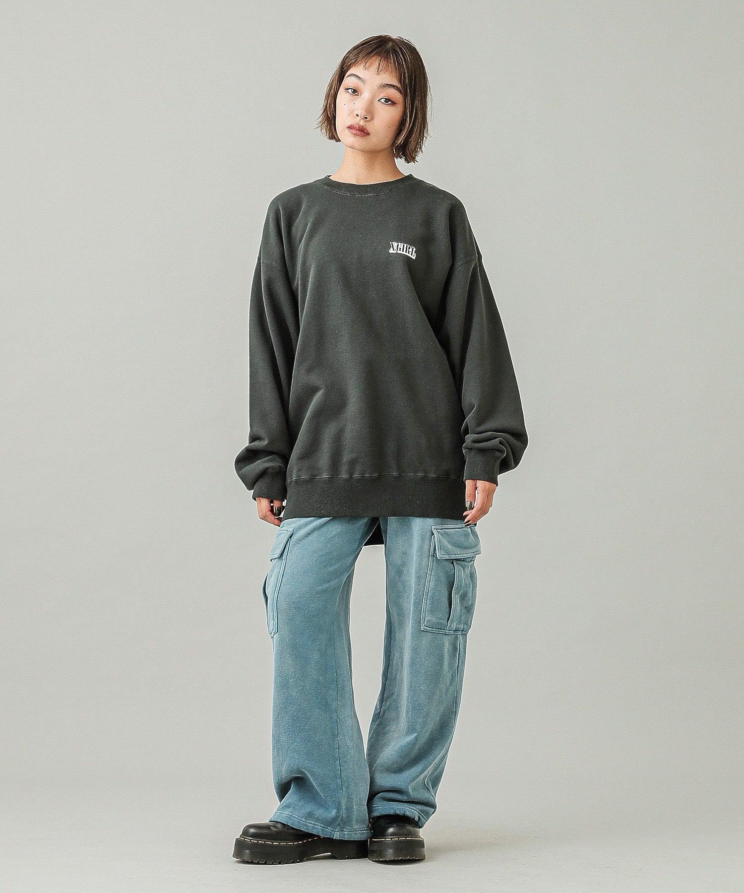 LOOSE FIT SWEAT CARGO PANTS