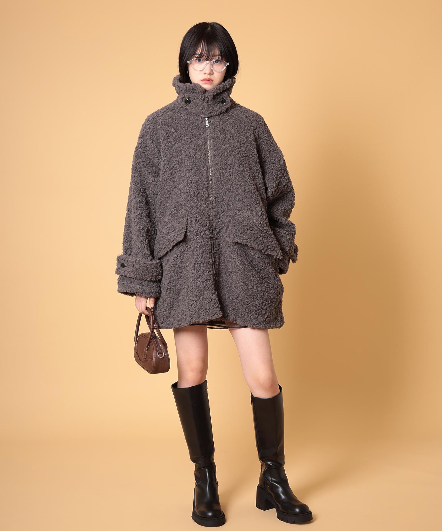 ボアハーフコート