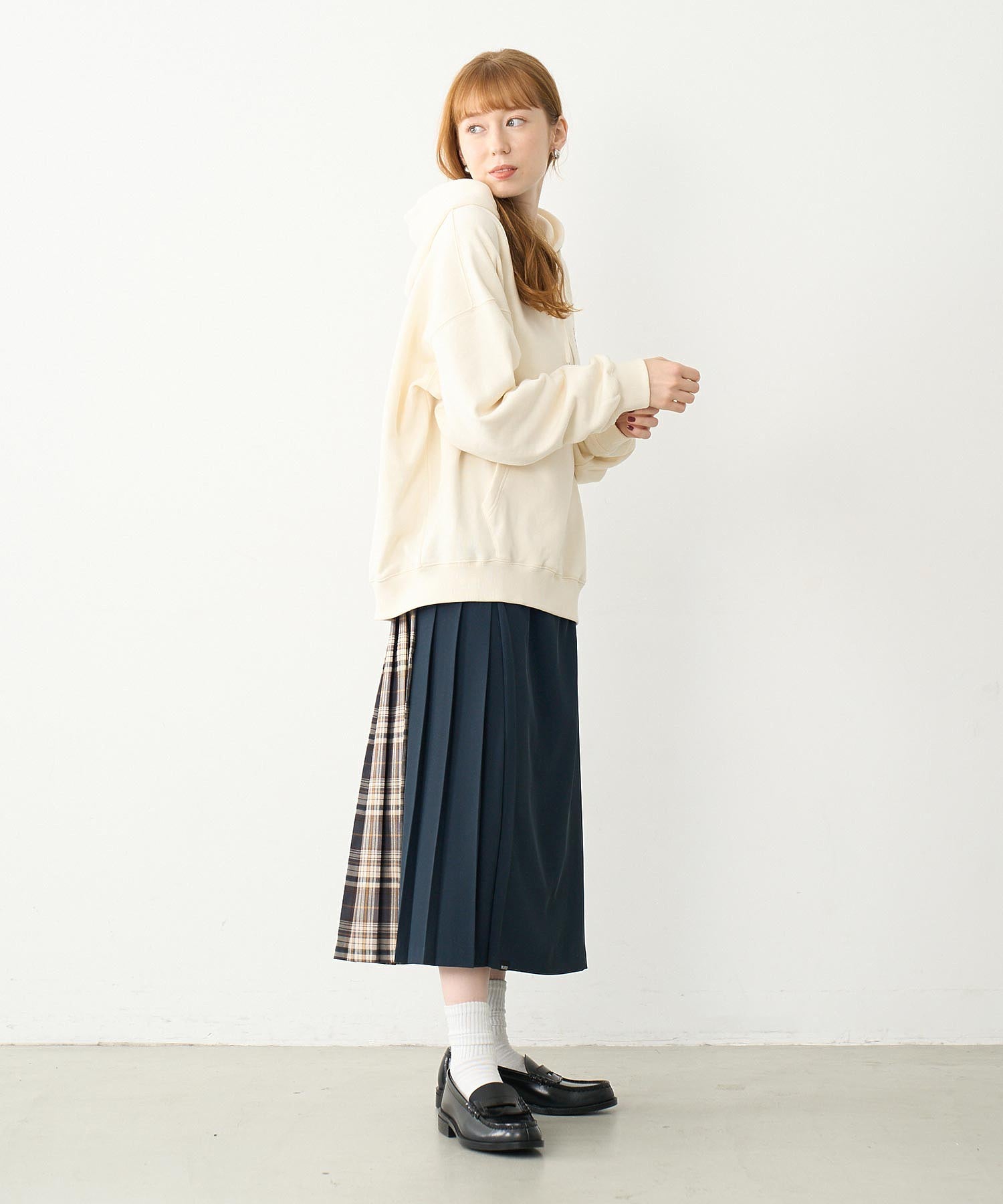 PLAID PANEL SKIRT