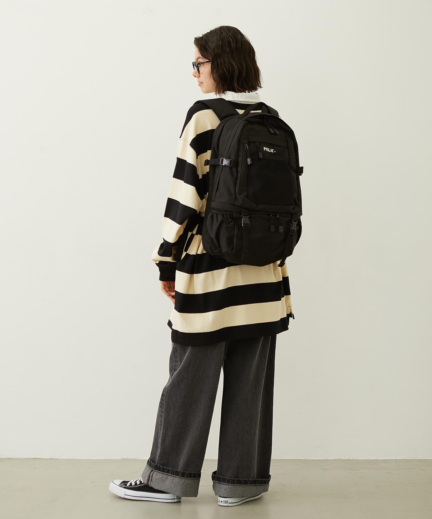 【定番】NEO EMBROIDERY BIG BACKPACK BAR MILKFED.