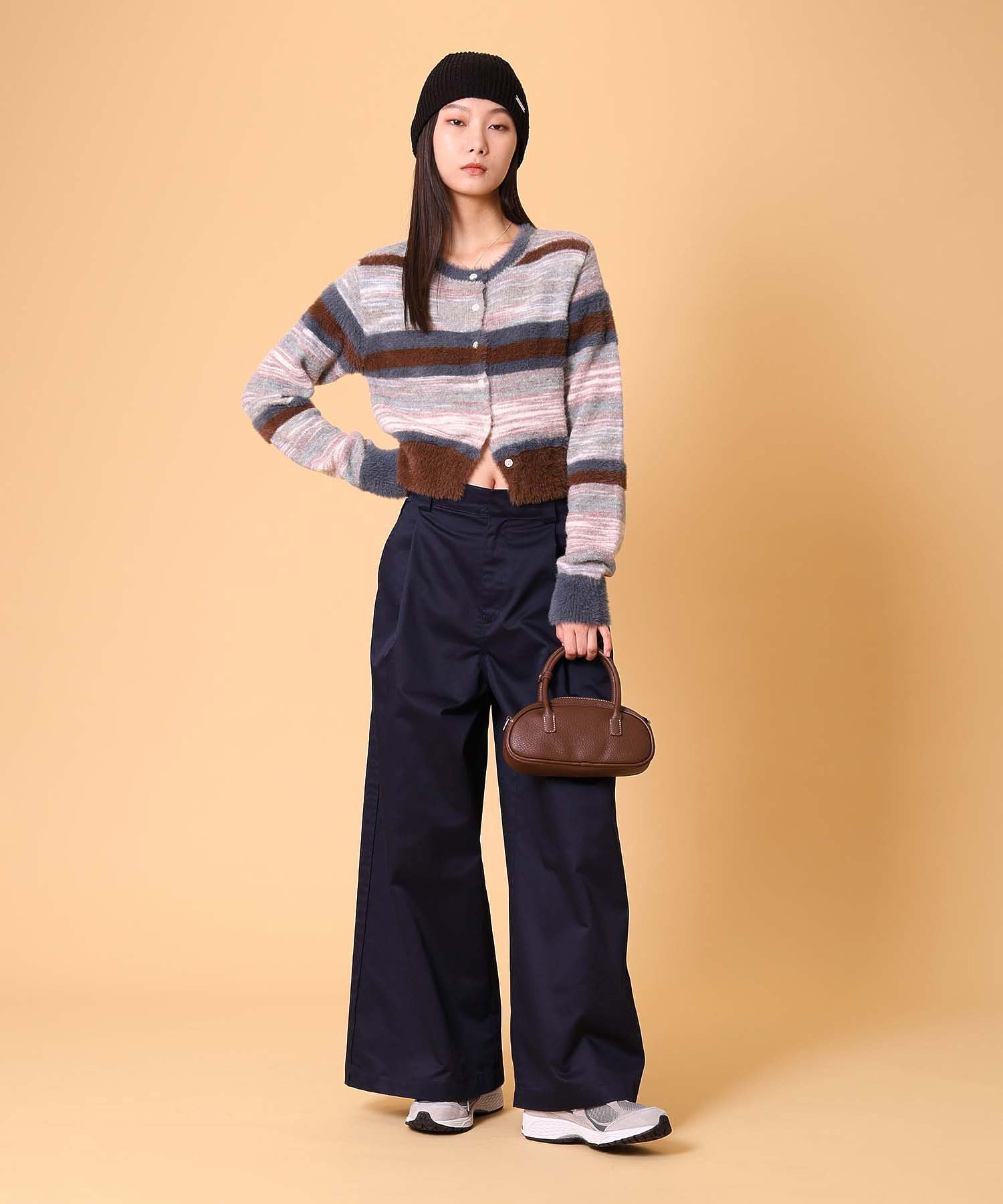 マルチボーダーシャギーカーディガン