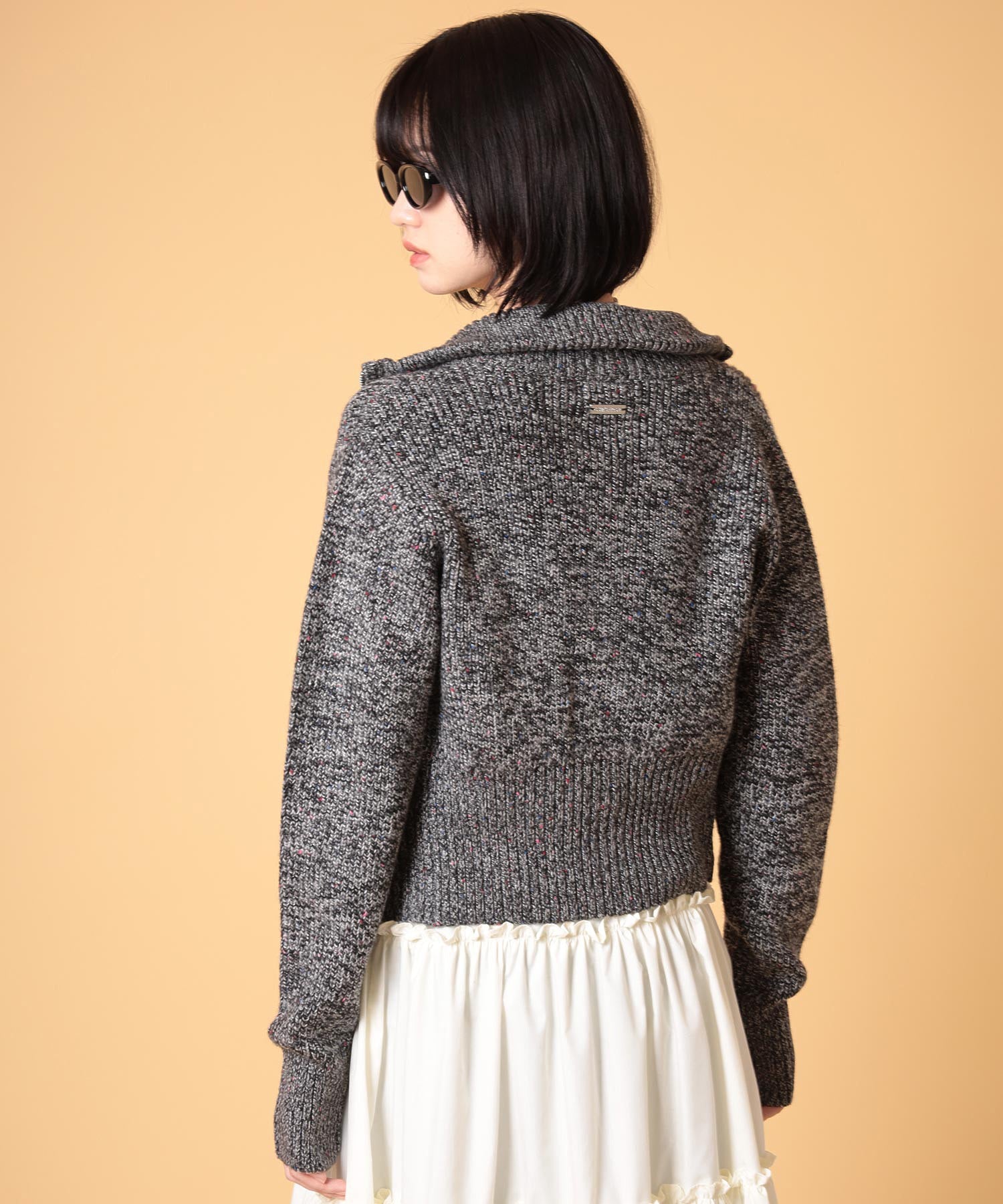 ネップジップアップセーター